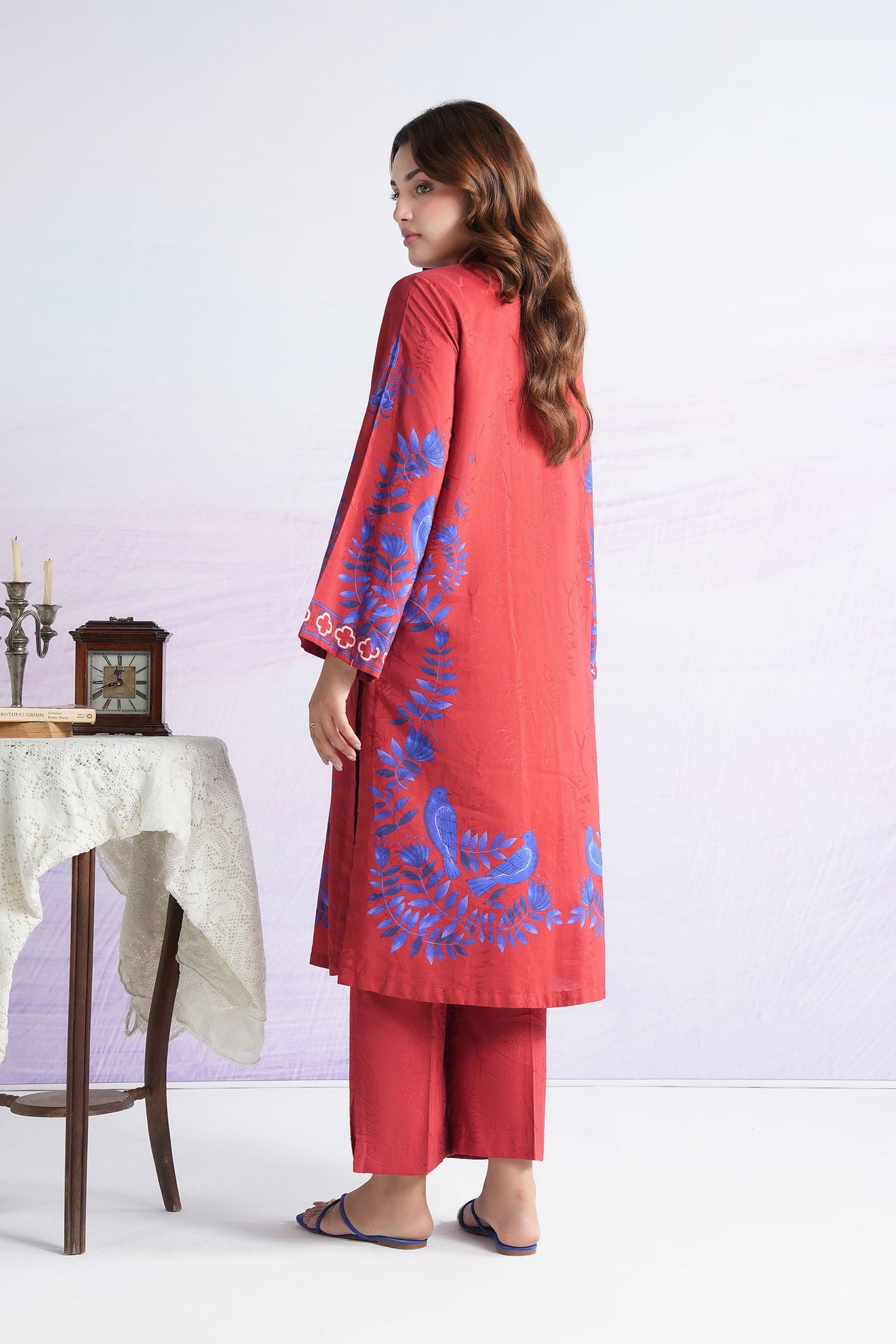 2 Pc Printed Filament Viscose Suit