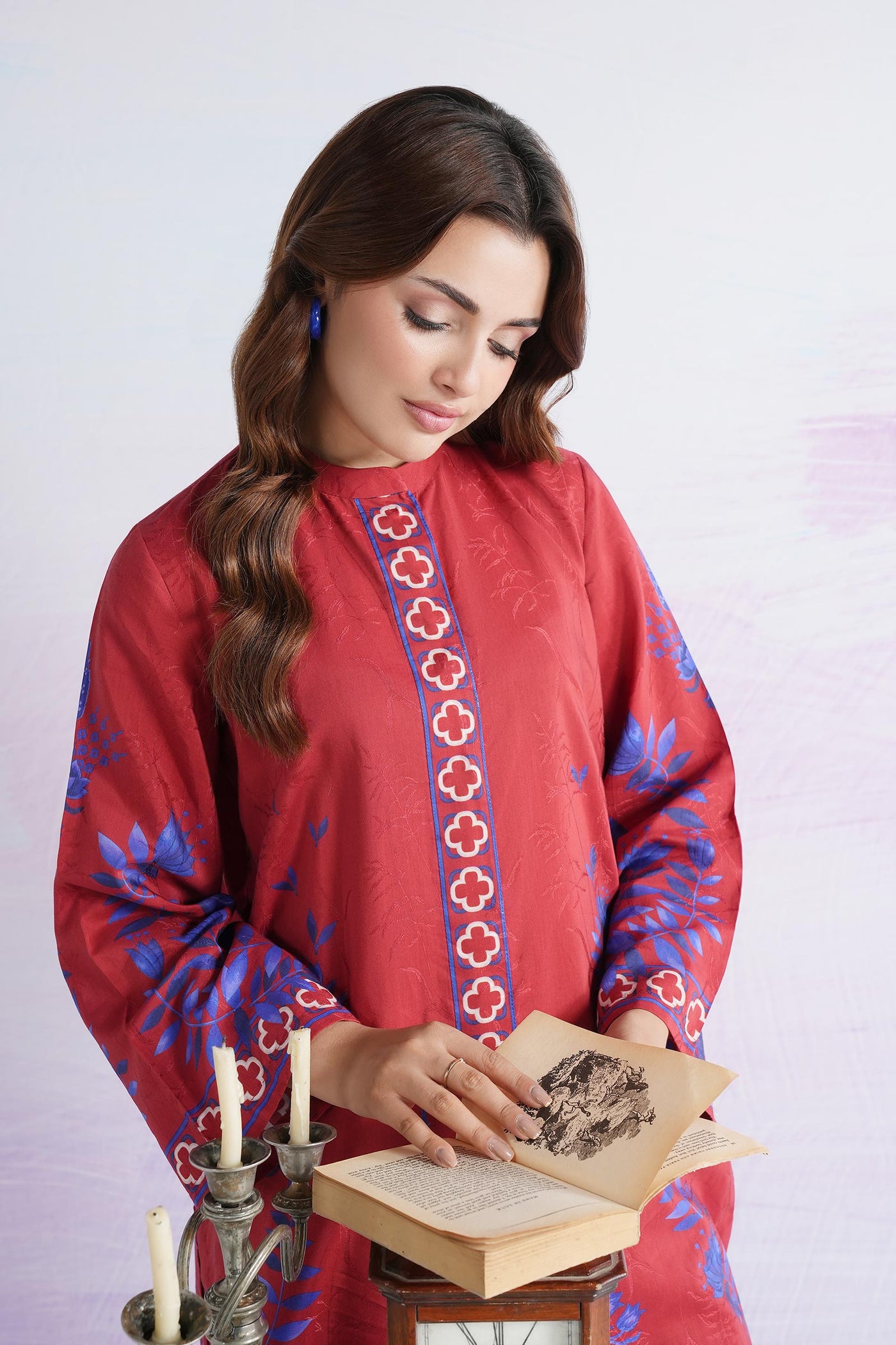 2 Pc Printed Filament Viscose Suit