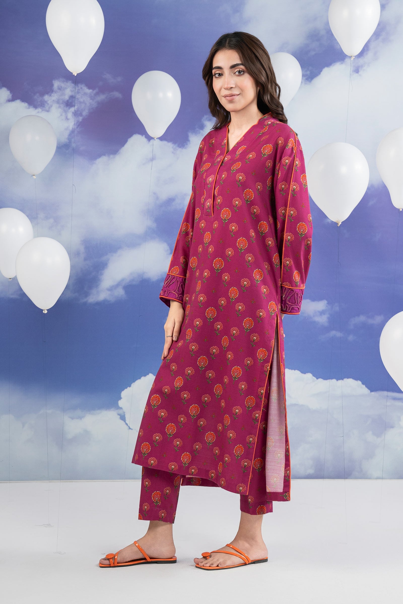 2 Pc Printed Dobby Viscose Suit