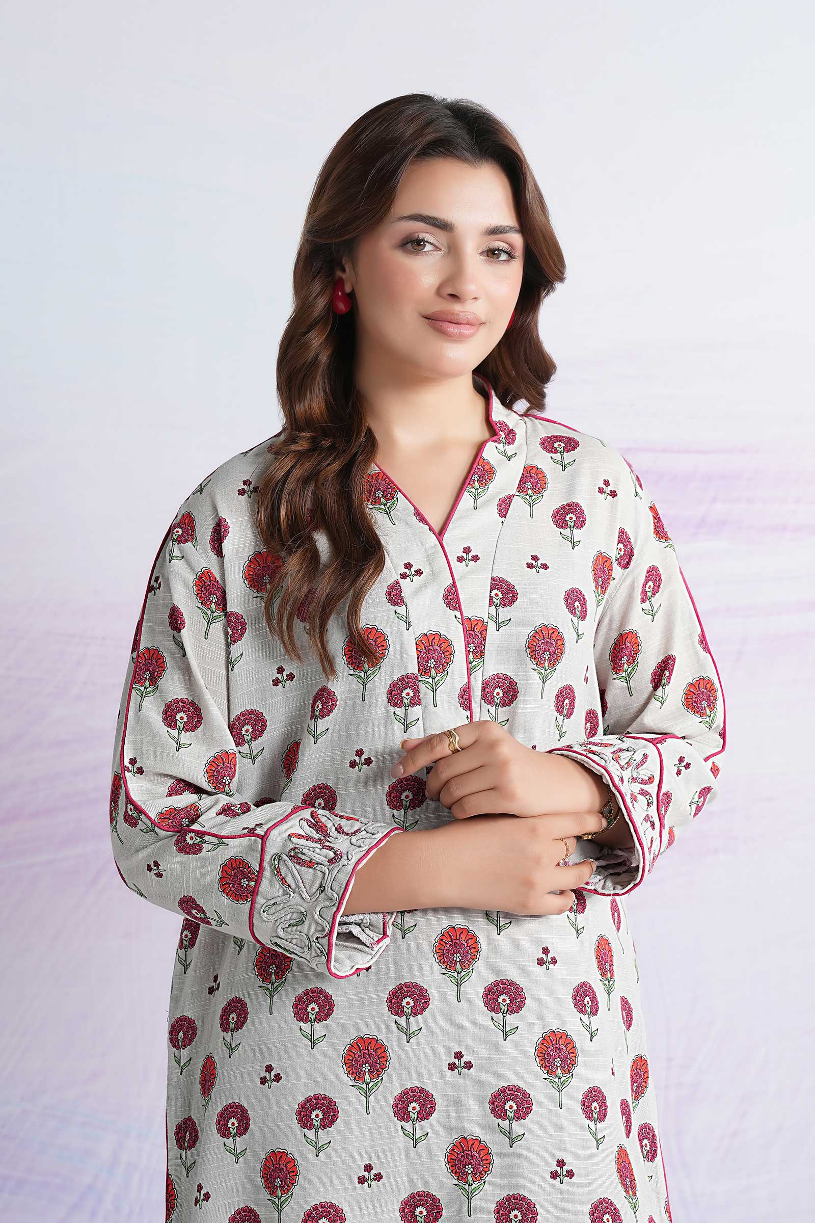 2 Pc Printed Dobby Viscose Suit