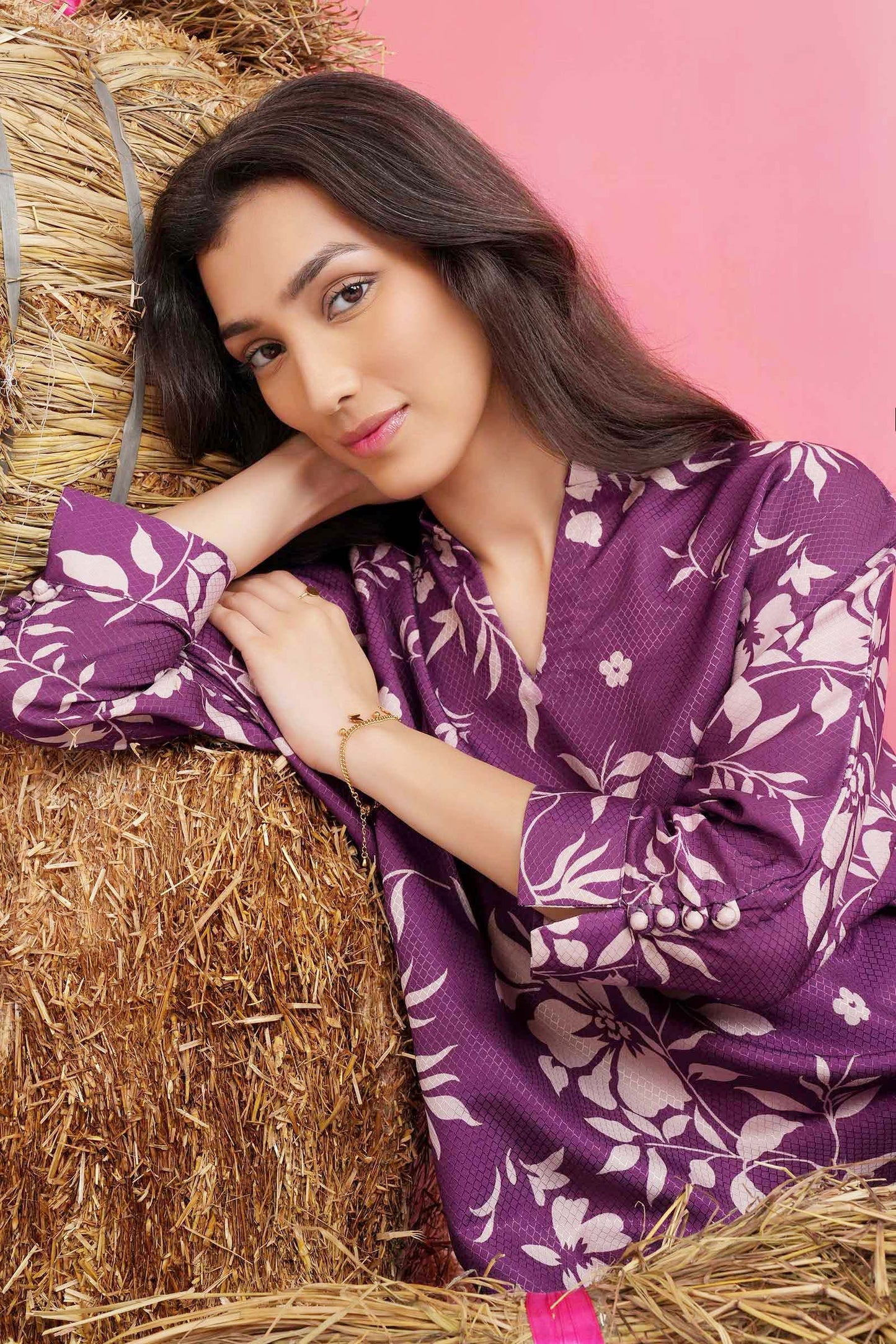 2 Pc Printed Dobby Viscose Suit