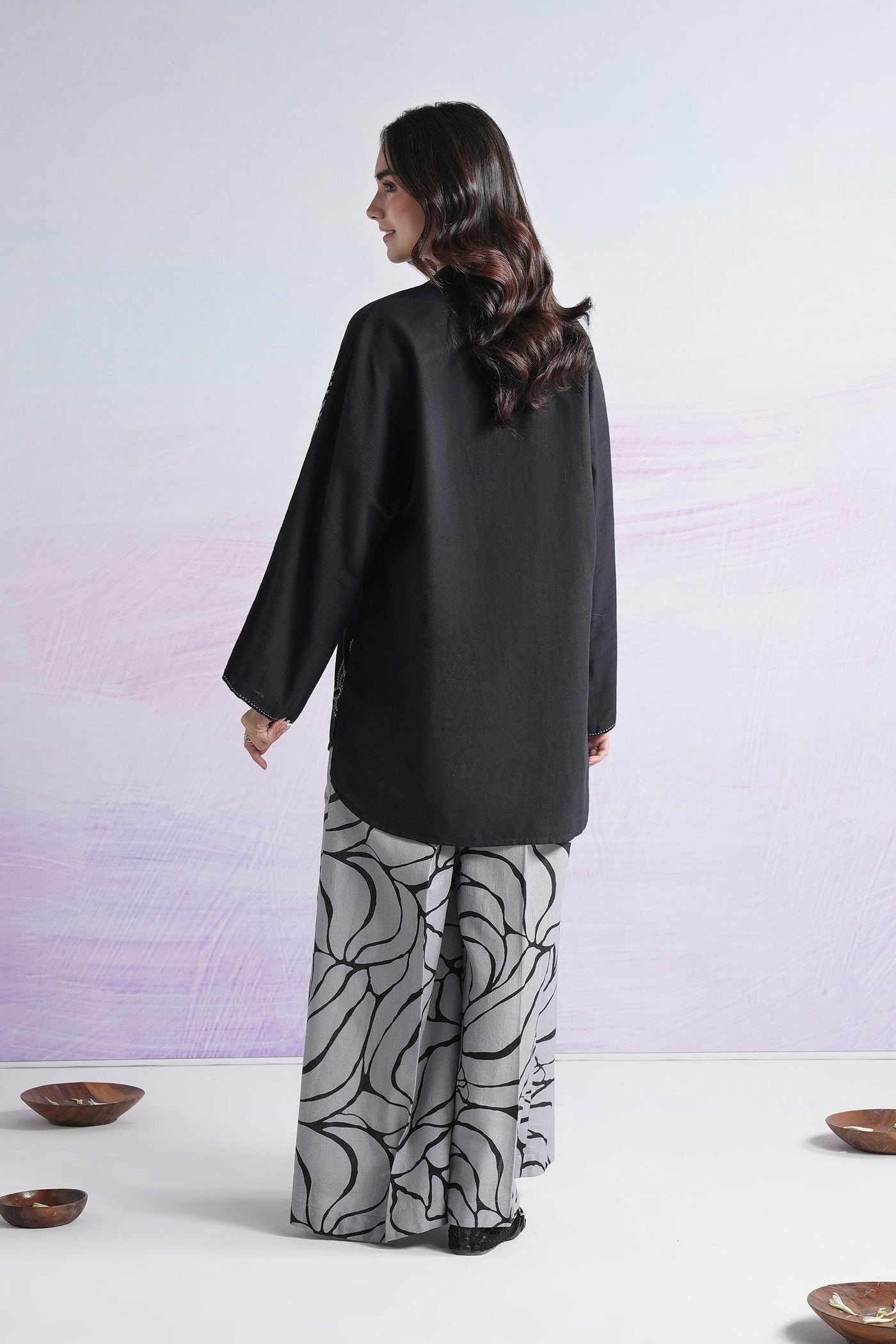 2 Pc Embroidered Slub Khaddar Suit