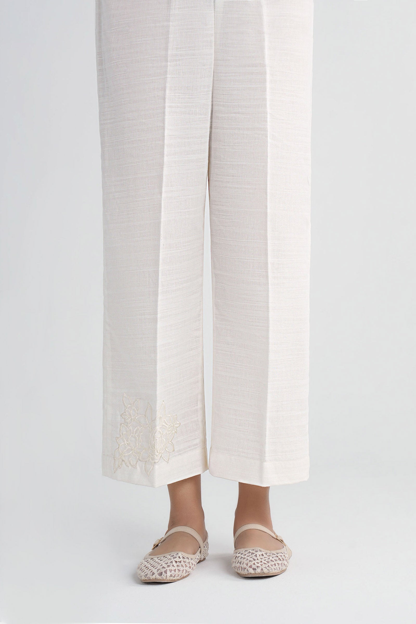 Dyed Slub Khaddar Trouser