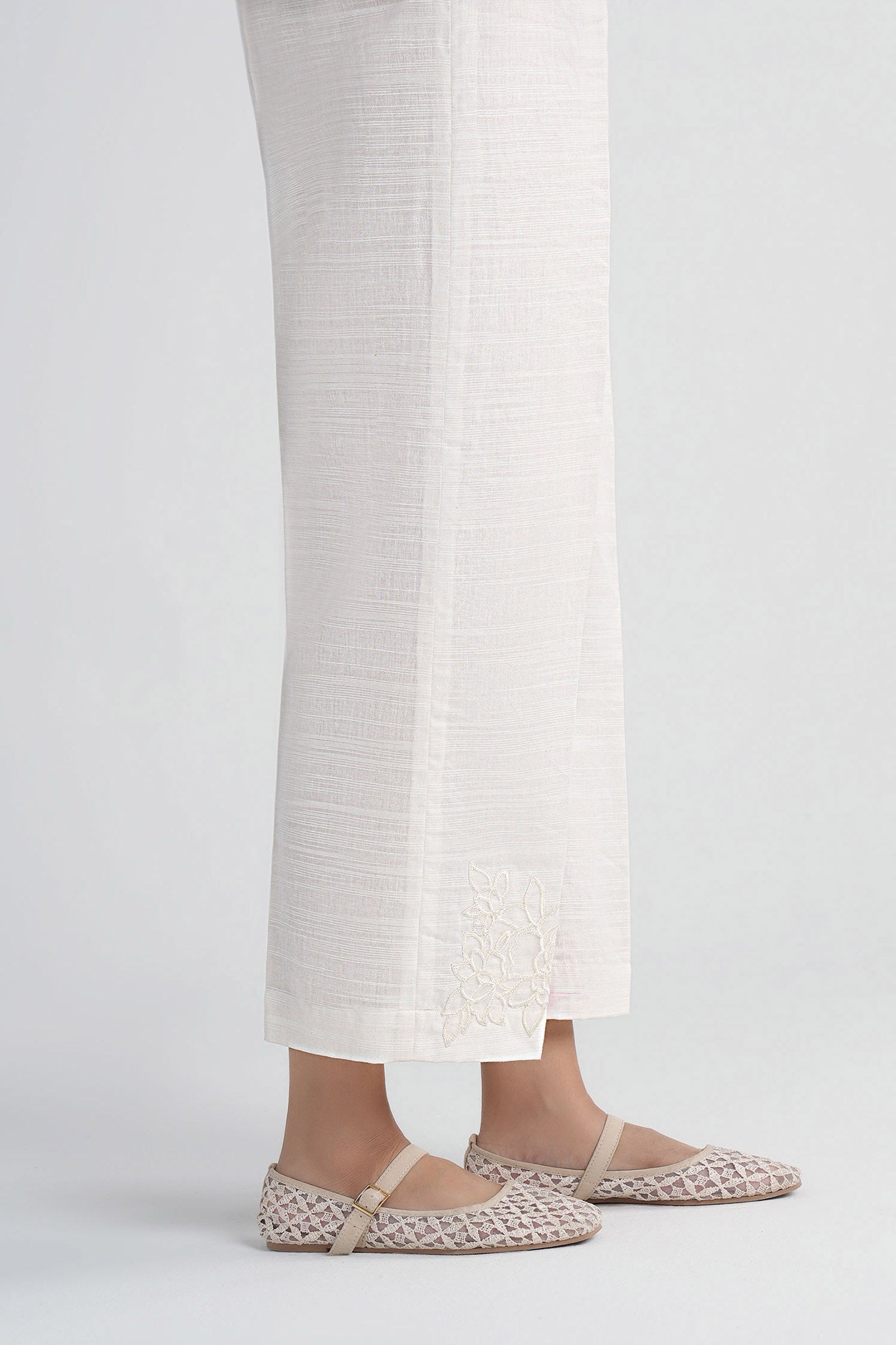 Dyed Slub Khaddar Trouser