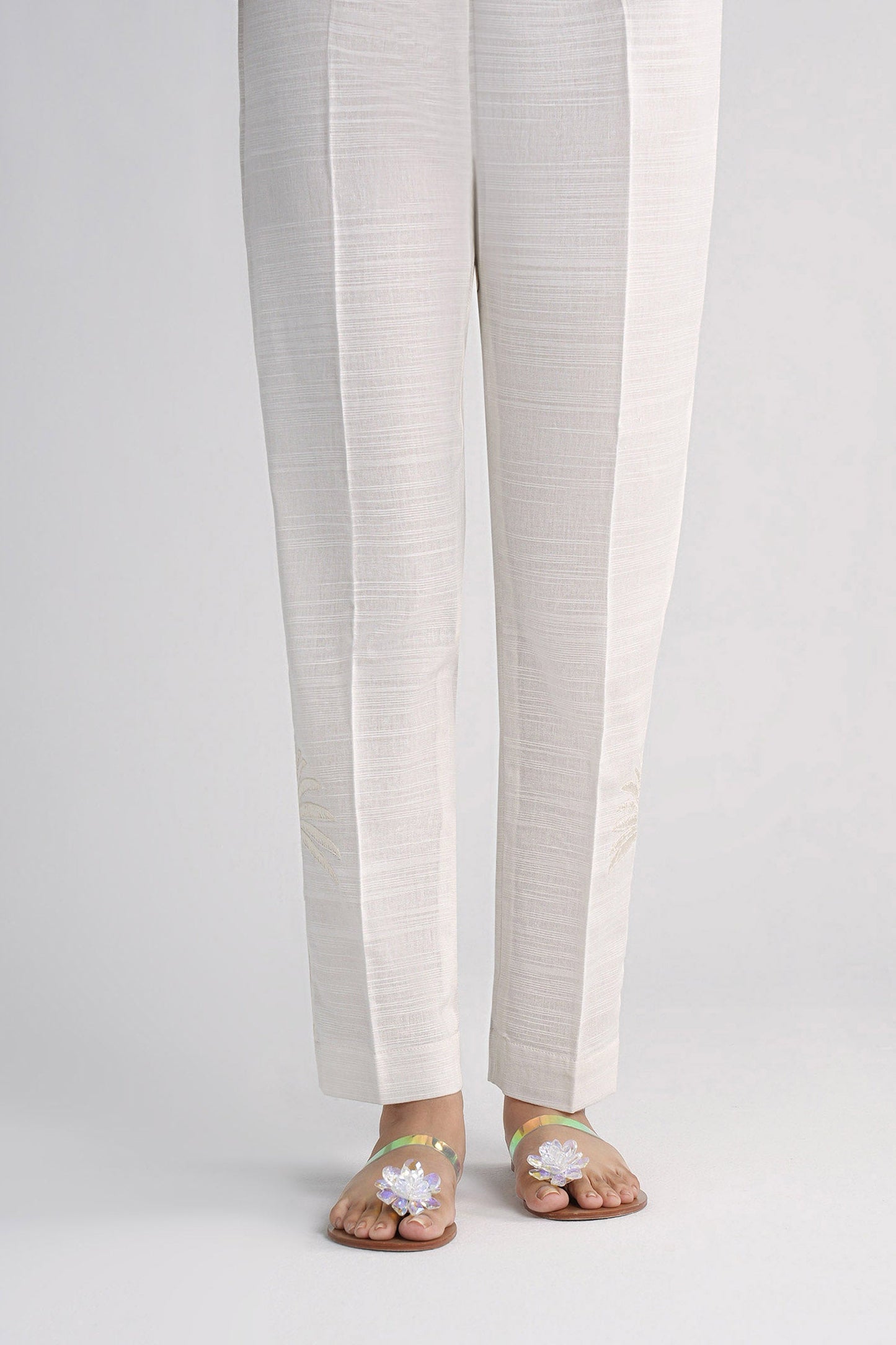 Dyed Slub Khaddar Trouser