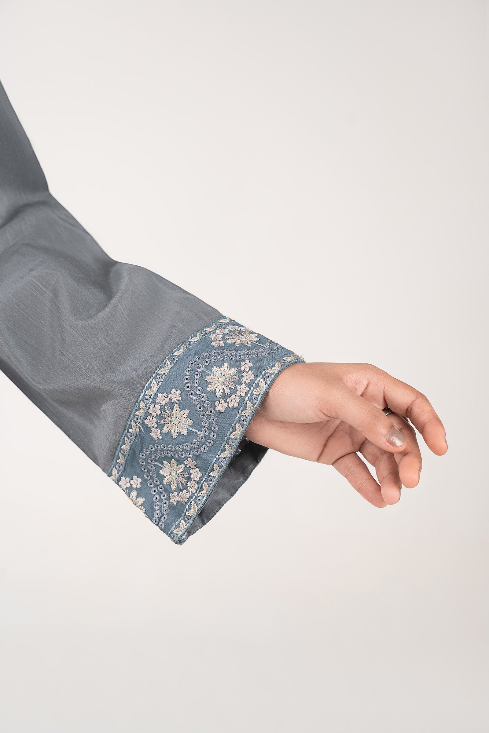 2 Pc Embroidered Cambric Suit