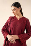 3 Pc Embroidered Dobby Cotton Suit
