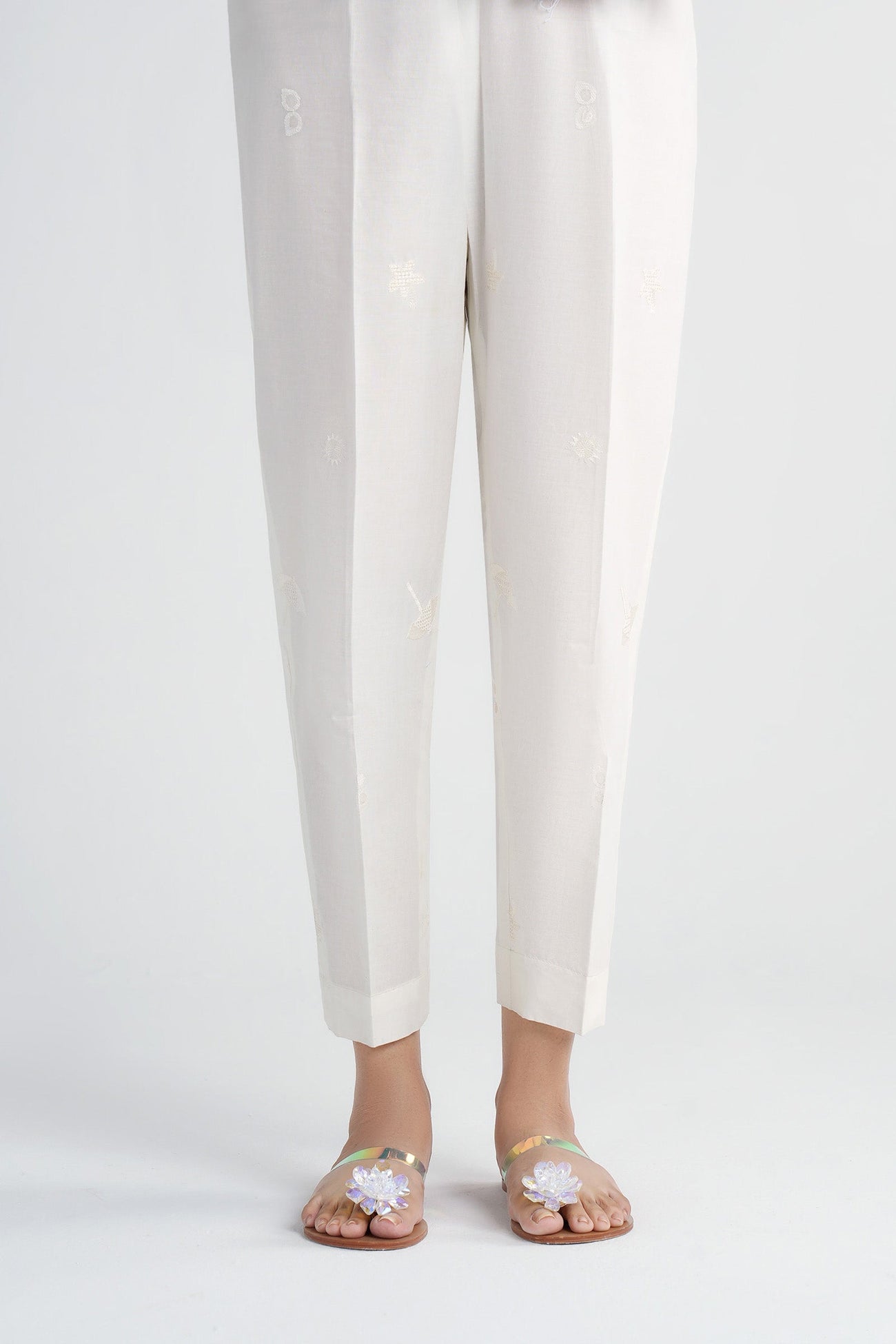 Embroidered Cambric Trouser