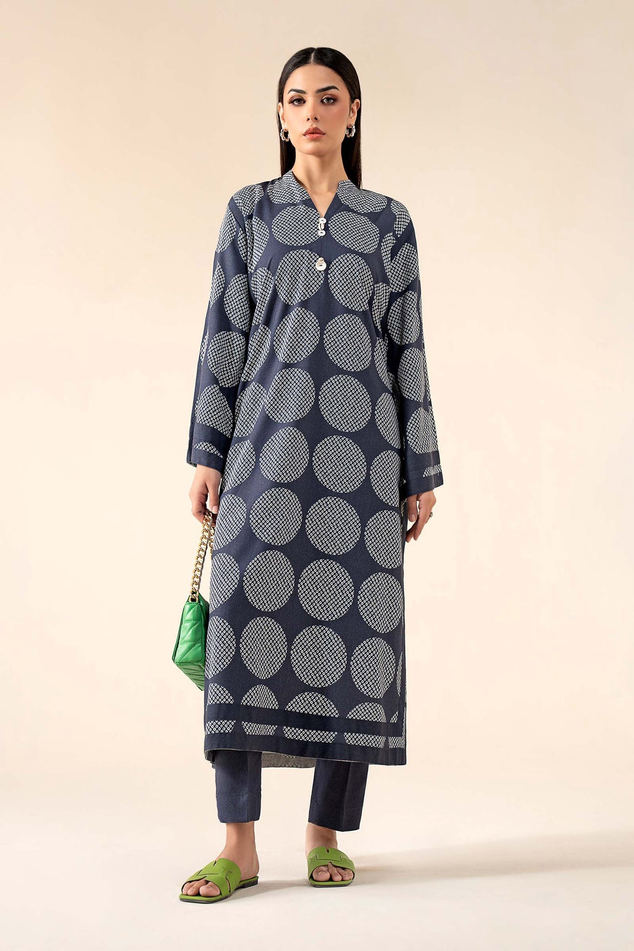 2 Pc Printed Twill Suit