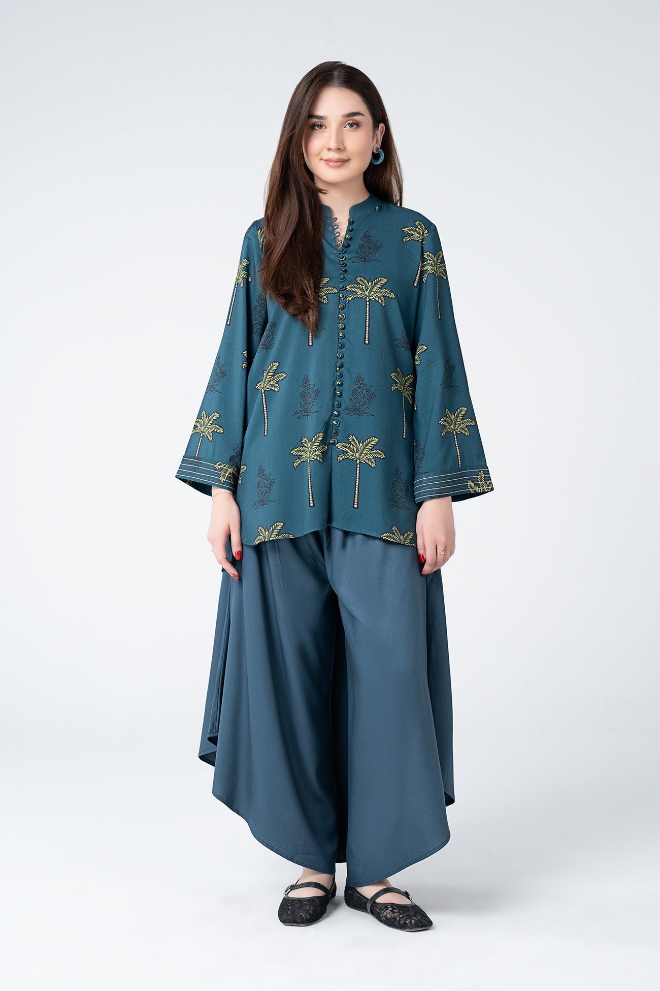 2 Pc Printed Twill Suit