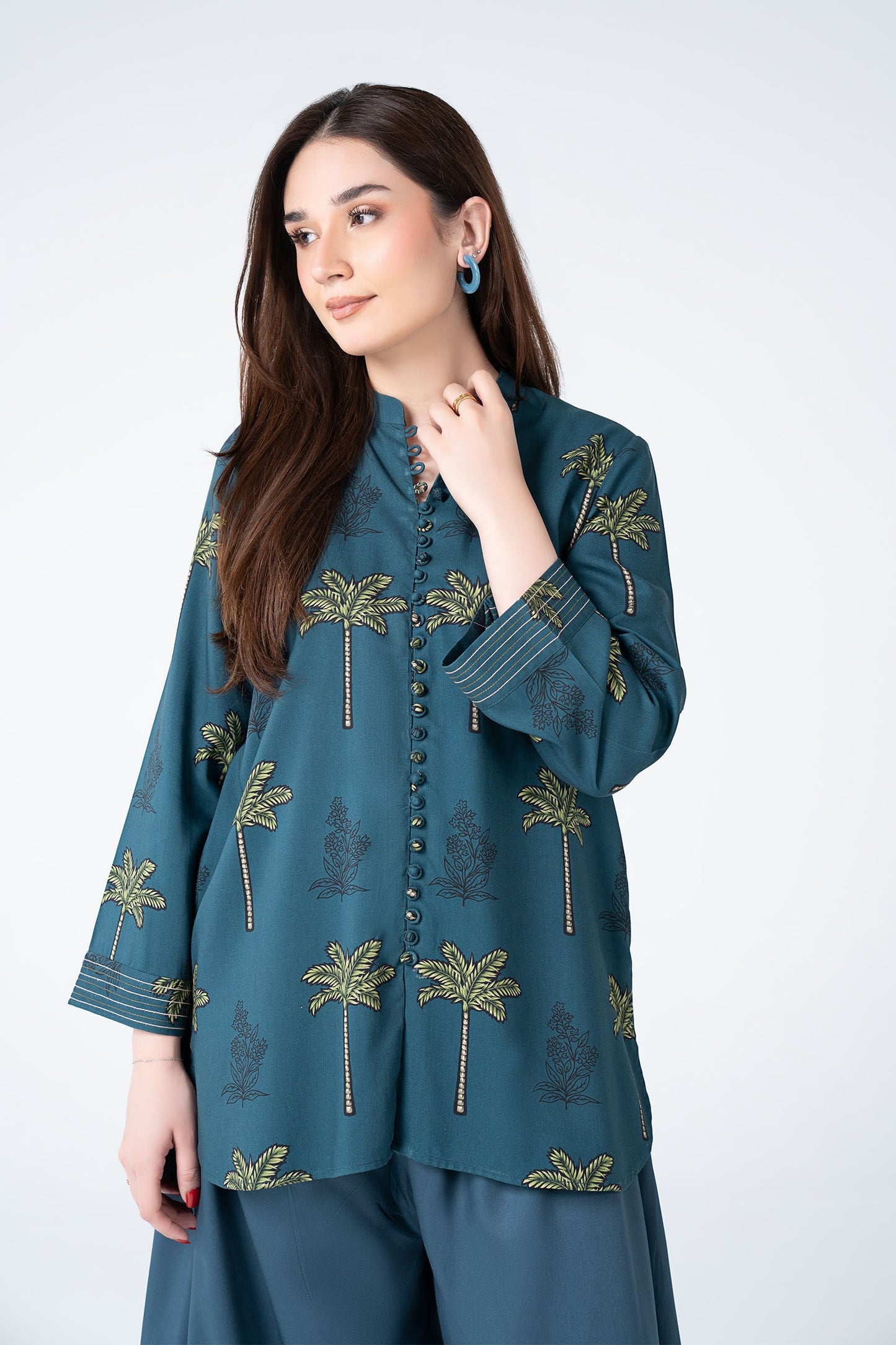 2 Pc Printed Twill Suit