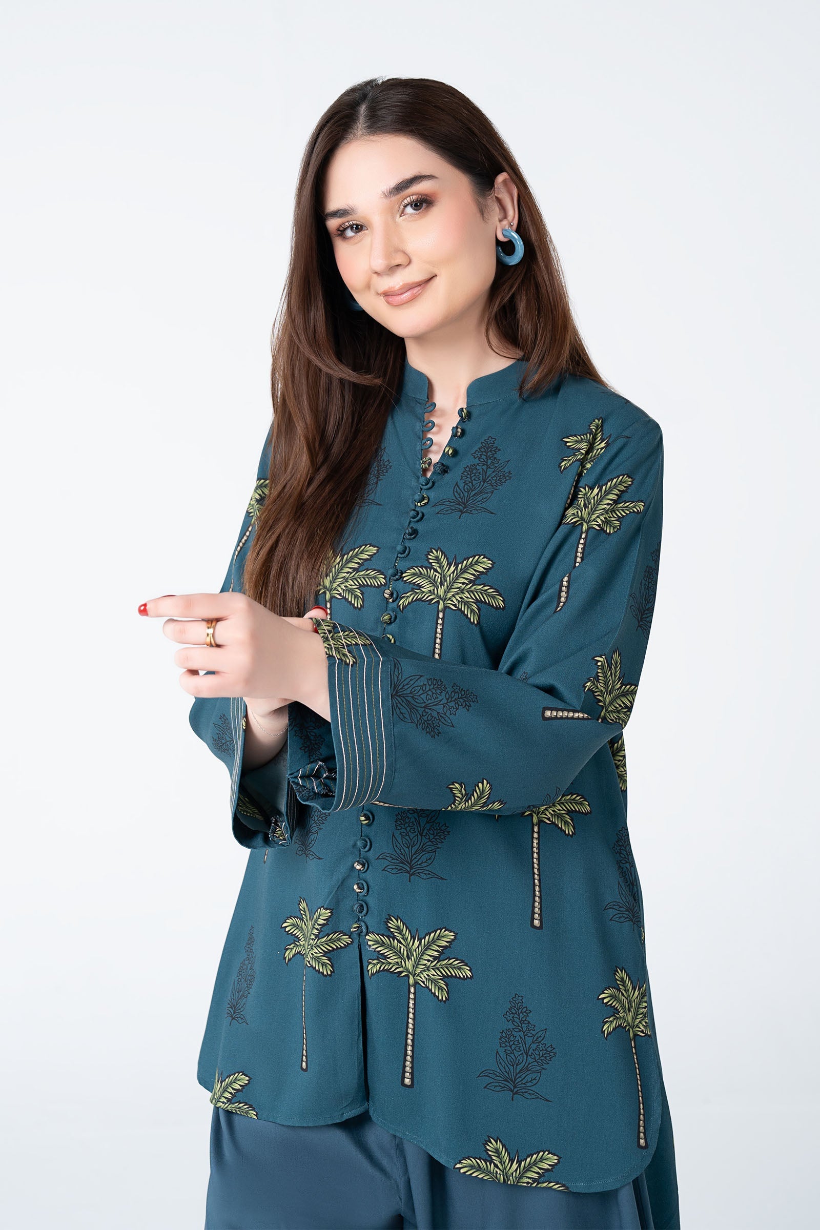 2 Pc Printed Twill Suit