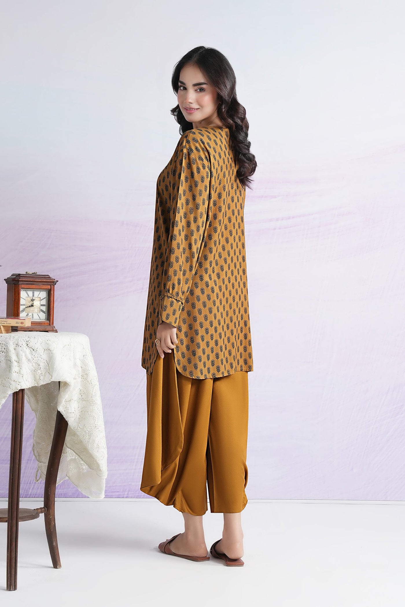 2 Pc Printed Twill Suit