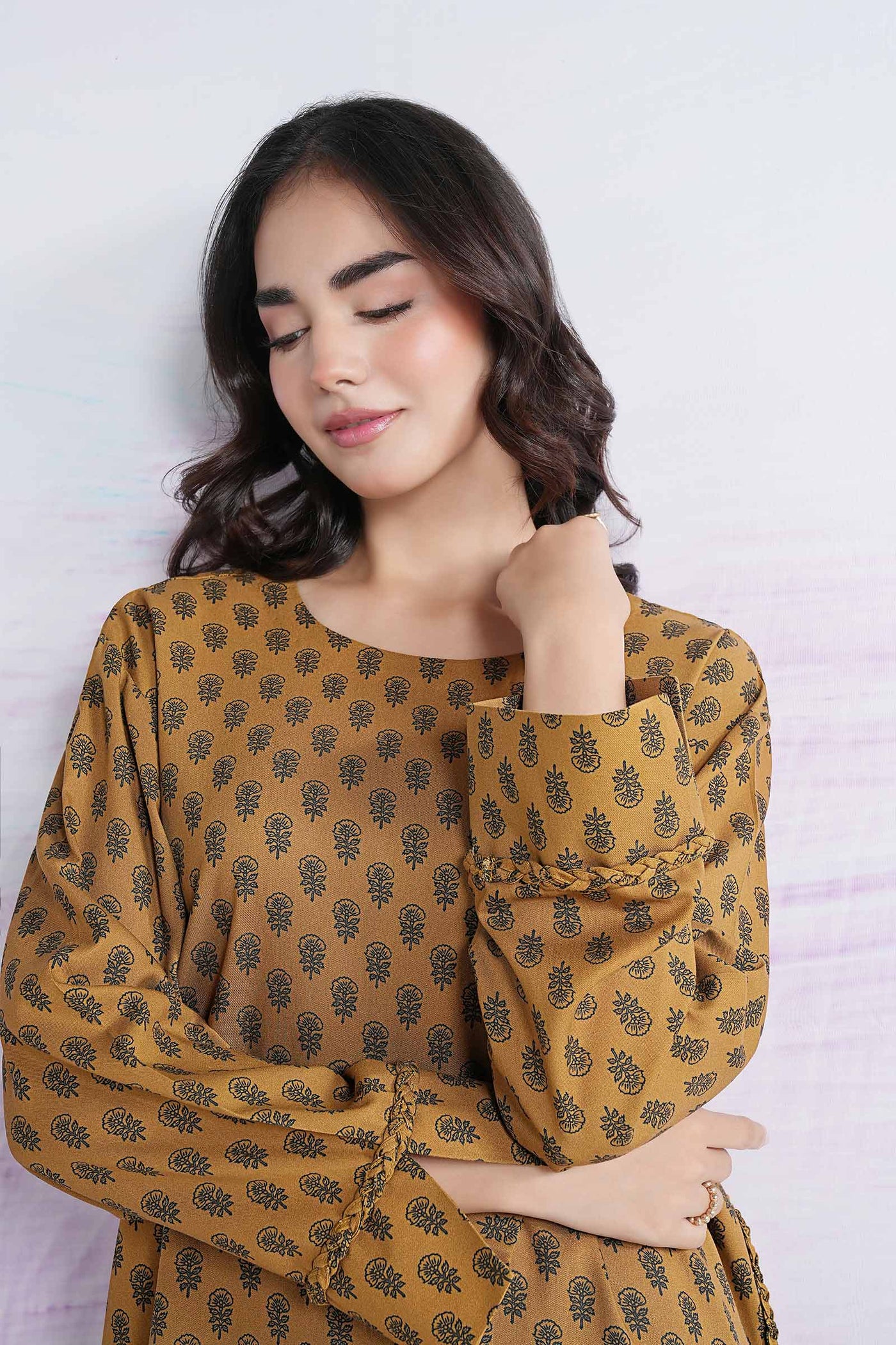 2 Pc Printed Twill Suit