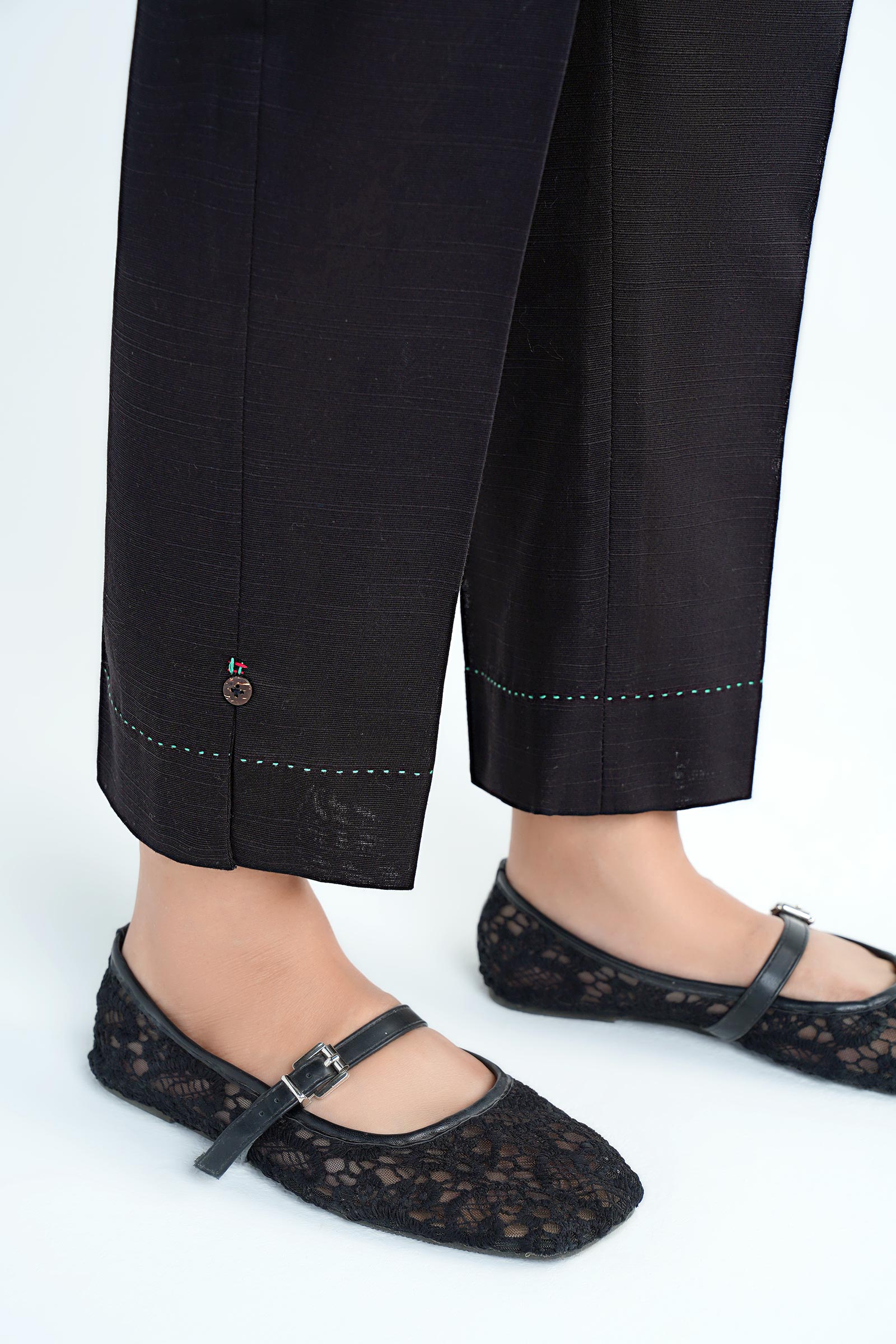 Dyed Slub Khaddar Trouser