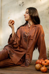 2 Pc Embroidered Twill Suit