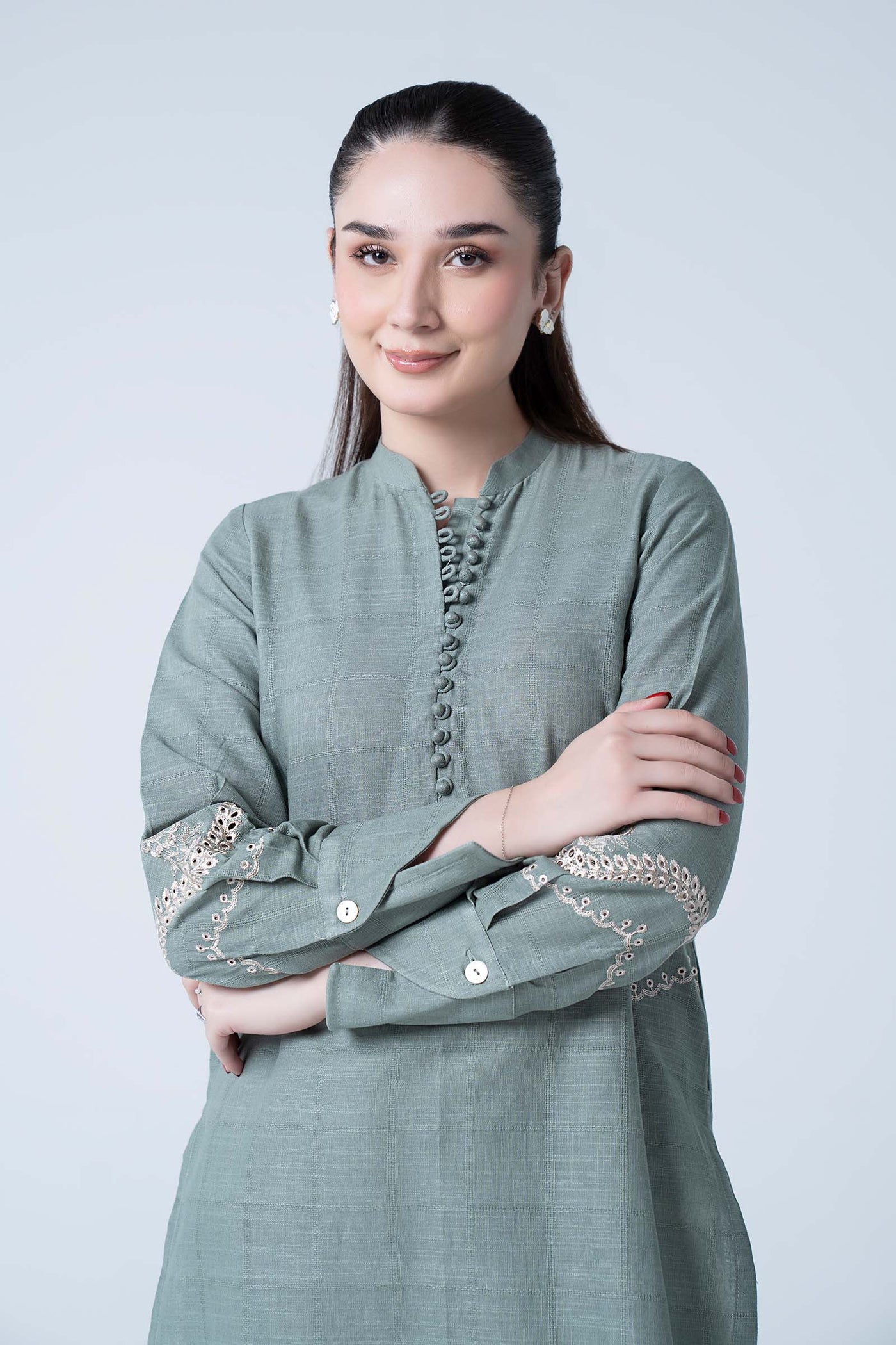 Embroidered Textured Shirt