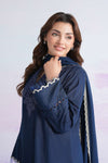 3 Pc Embroidered Rib Karandi Suit