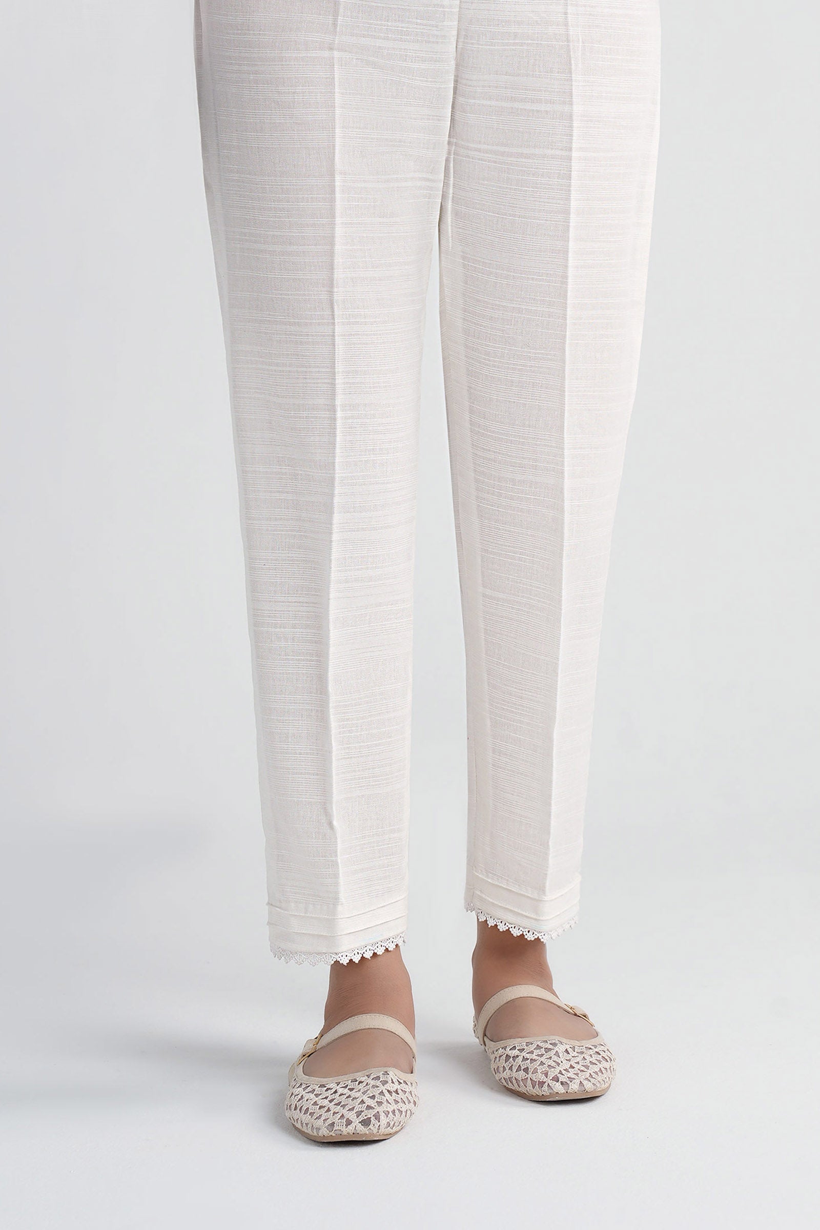 Dyed Slub Khaddar Trouser