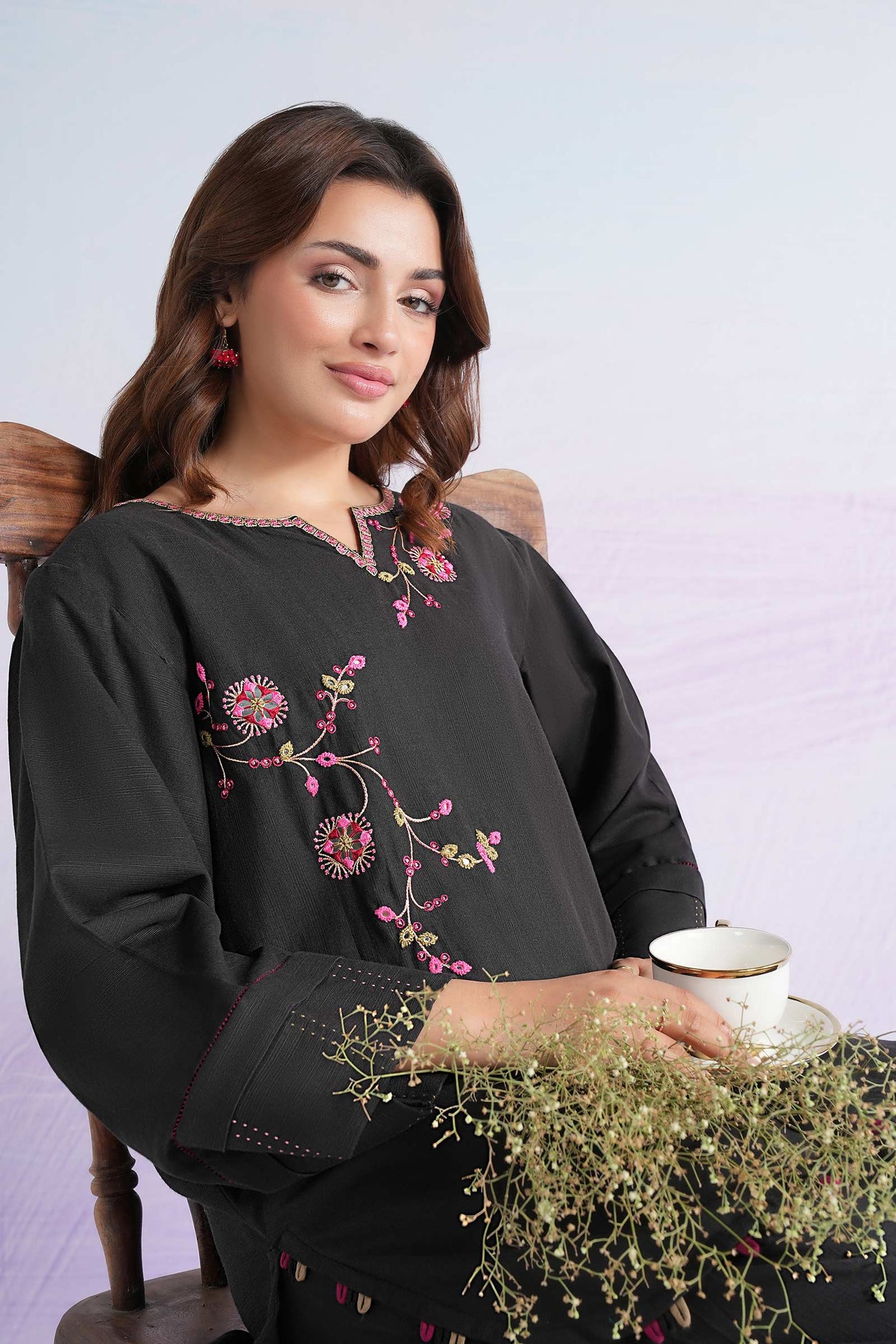 2 Pc Embroidered Khaddar Suit