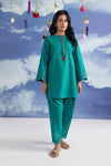 2 Pc Embroidered Tonal Nep Suit