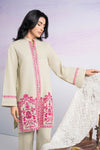 2 Pc Embroidered Crisp Linen Suit