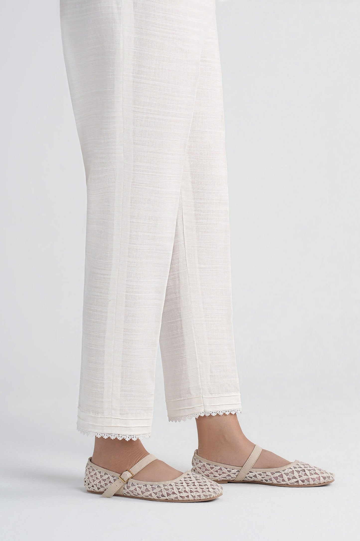 Dyed Slub Khaddar Trouser