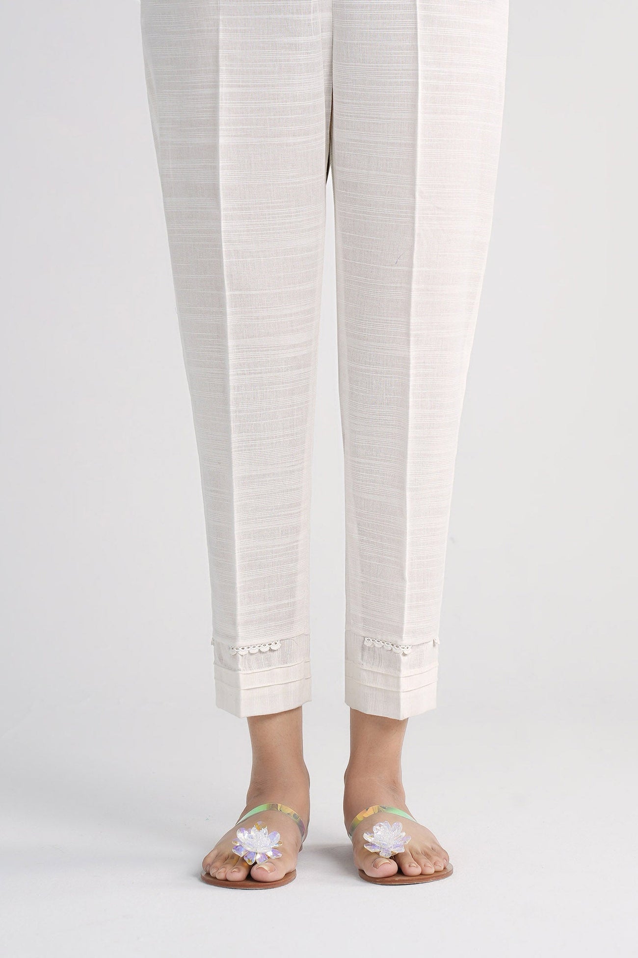 Dyed Slub Khaddar Trouser