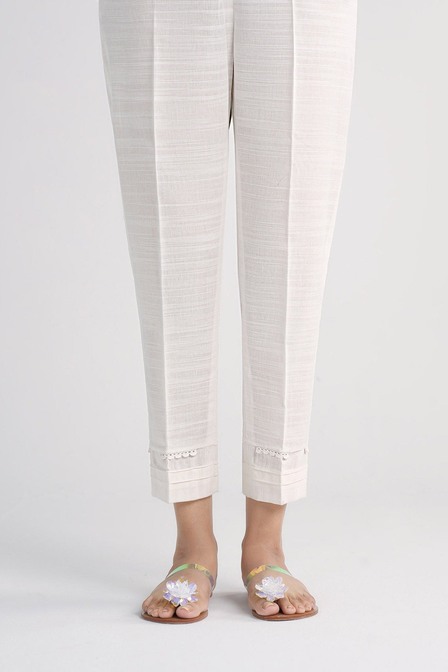 Dyed Slub Khaddar Trouser