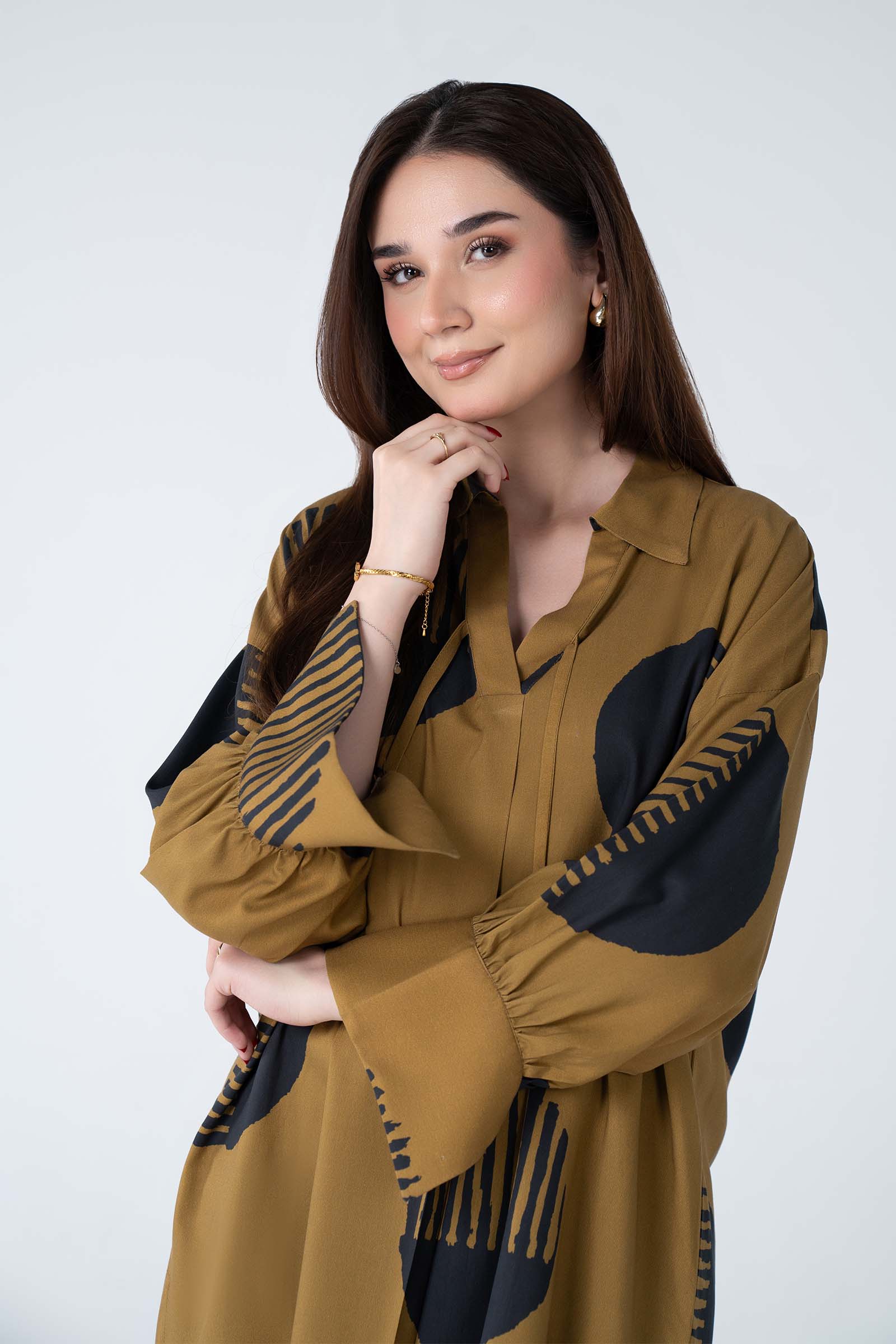 2 Pc Printed Twill Suit