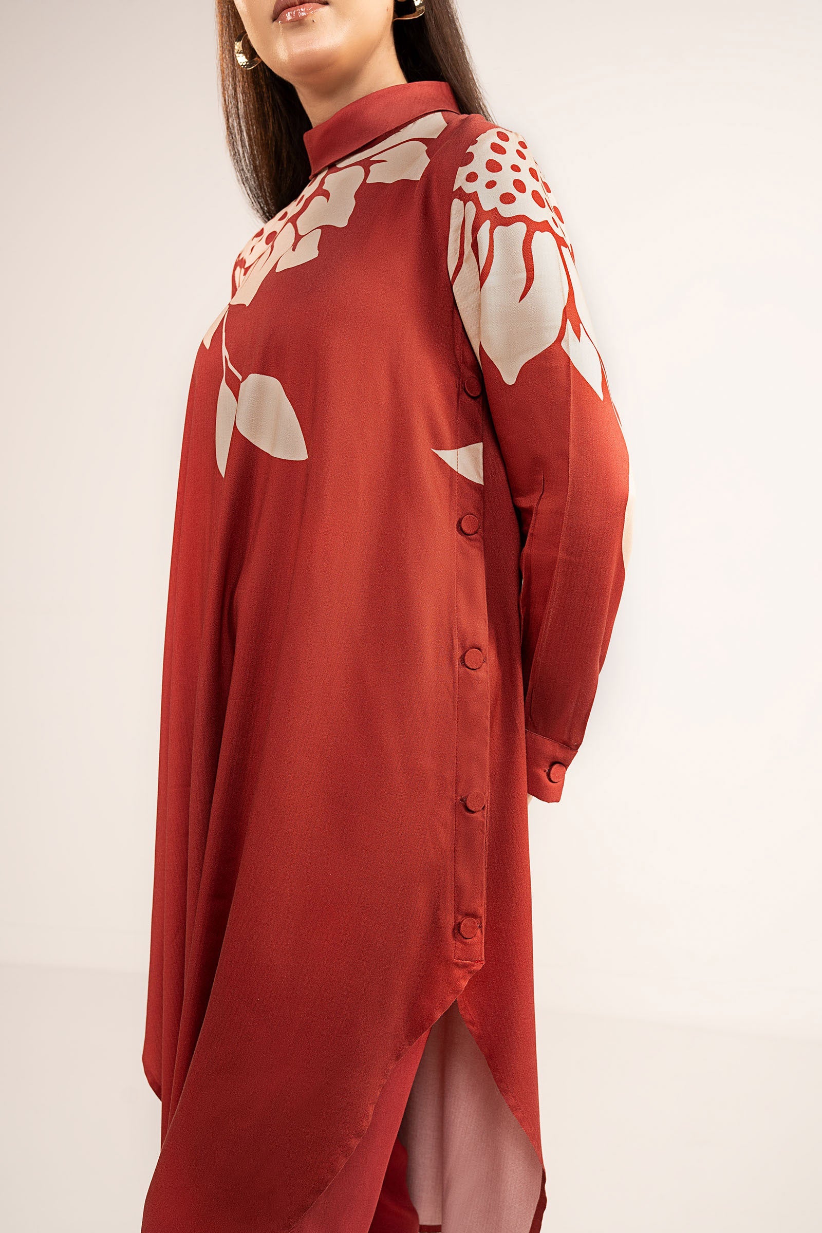 Printed Herringbone Tunic