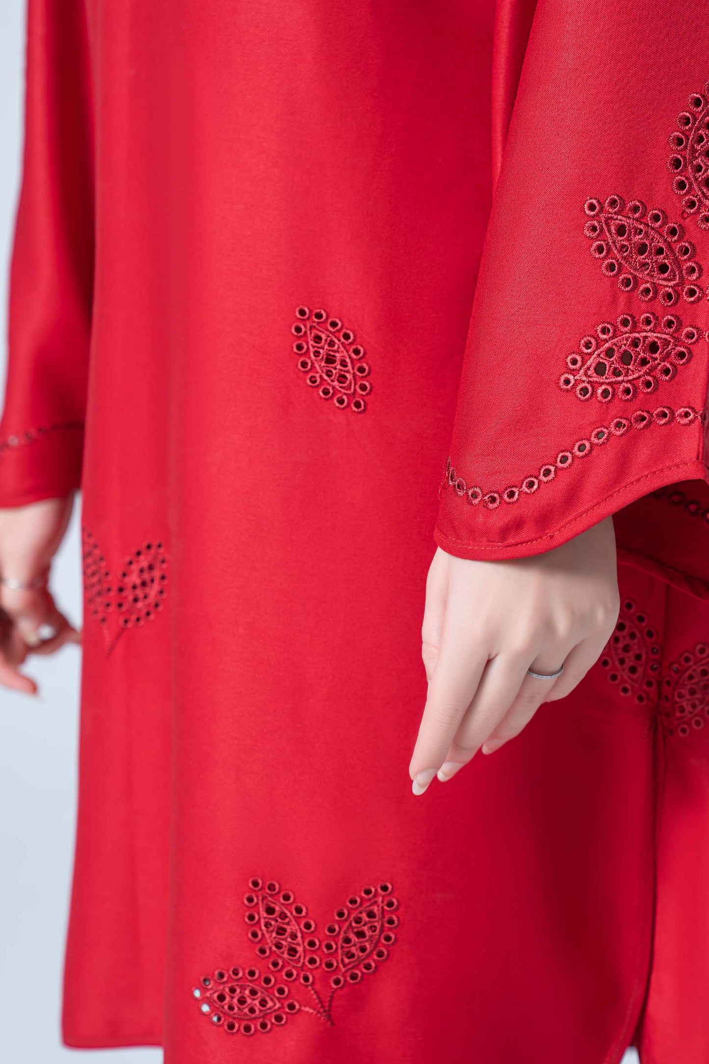 2 Pc Embroidered Twill Suit