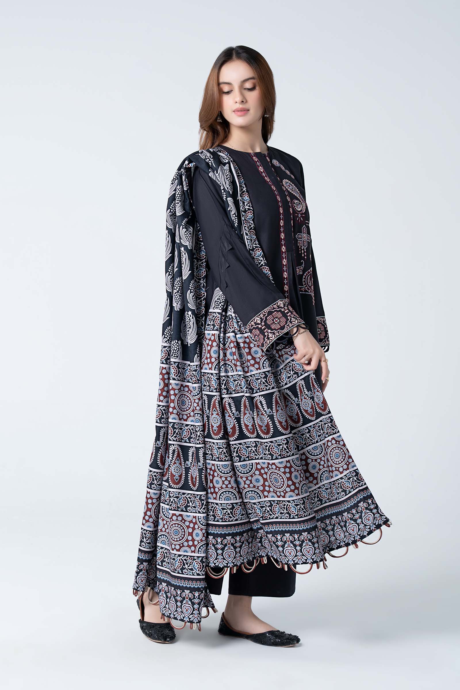 3 Pc Embroidered Twill Suit