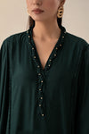 2 Pc Embroidered Herringbone Suit