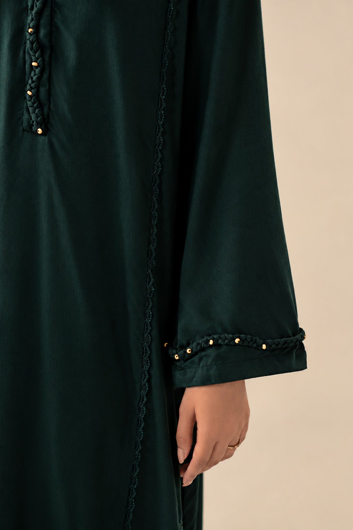 2 Pc Embroidered Herringbone Suit