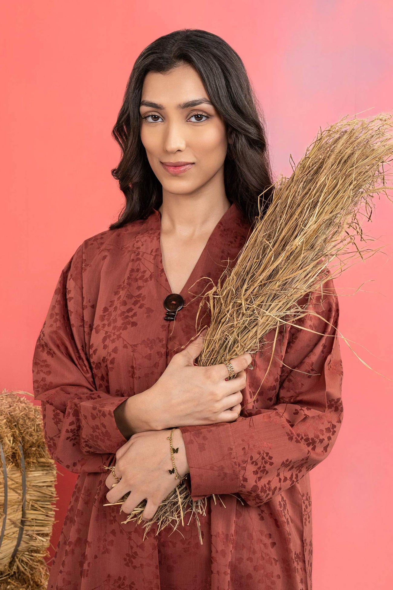 2 Pc Dyed Self-Jacquard Viscose Suit