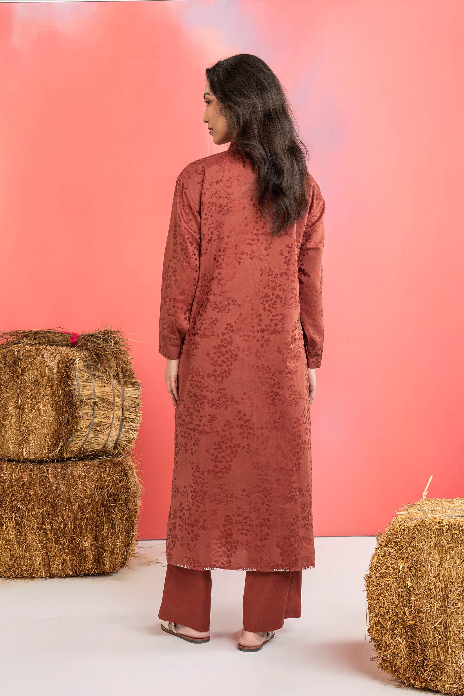 2 Pc Dyed Self-Jacquard Viscose Suit