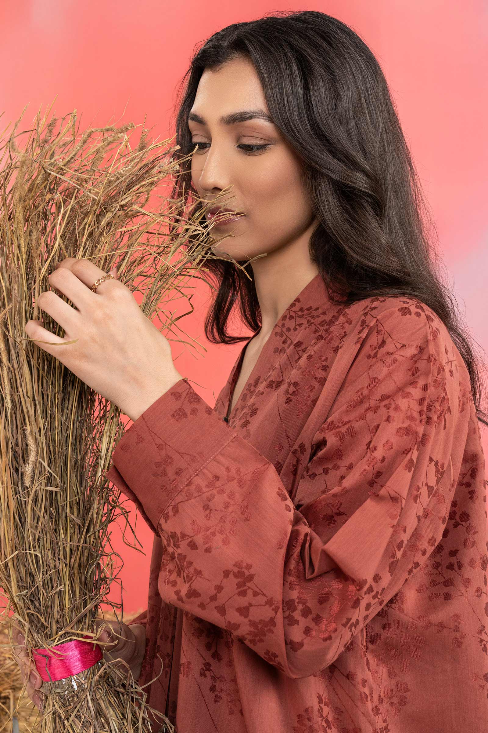 2 Pc Dyed Self-Jacquard Viscose Suit