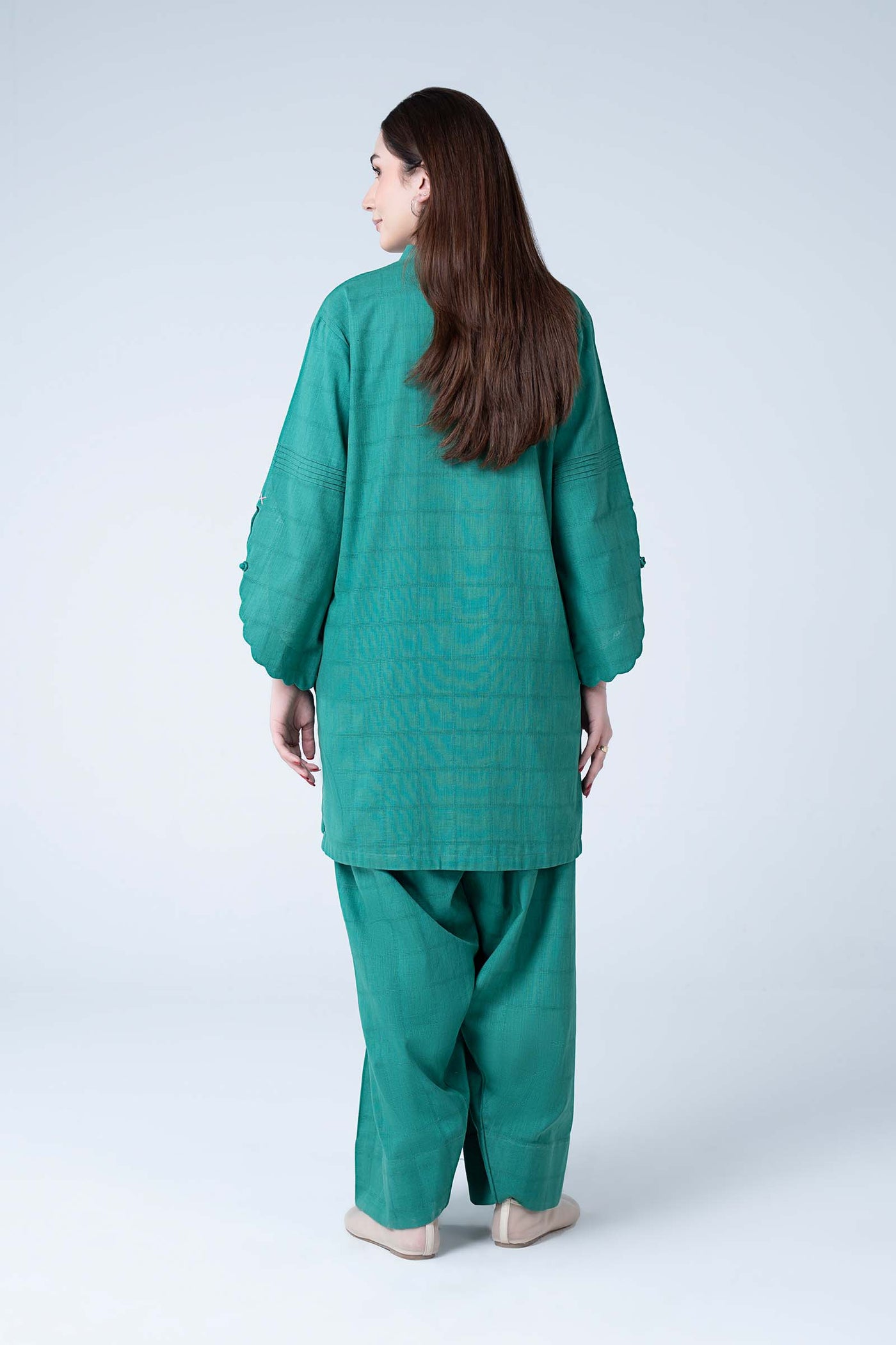 2 Pc Dyed Textured Suit