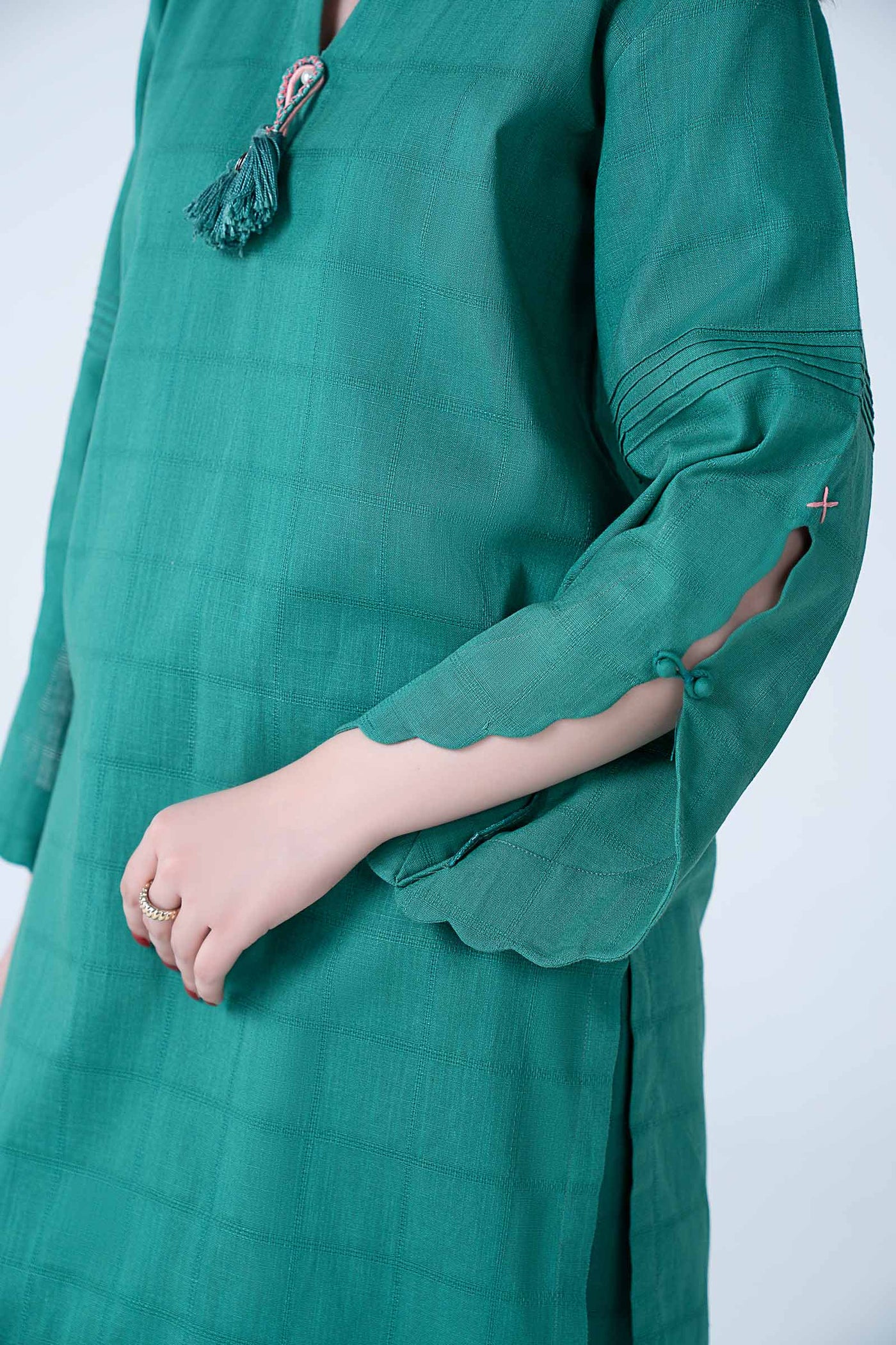 2 Pc Dyed Textured Suit