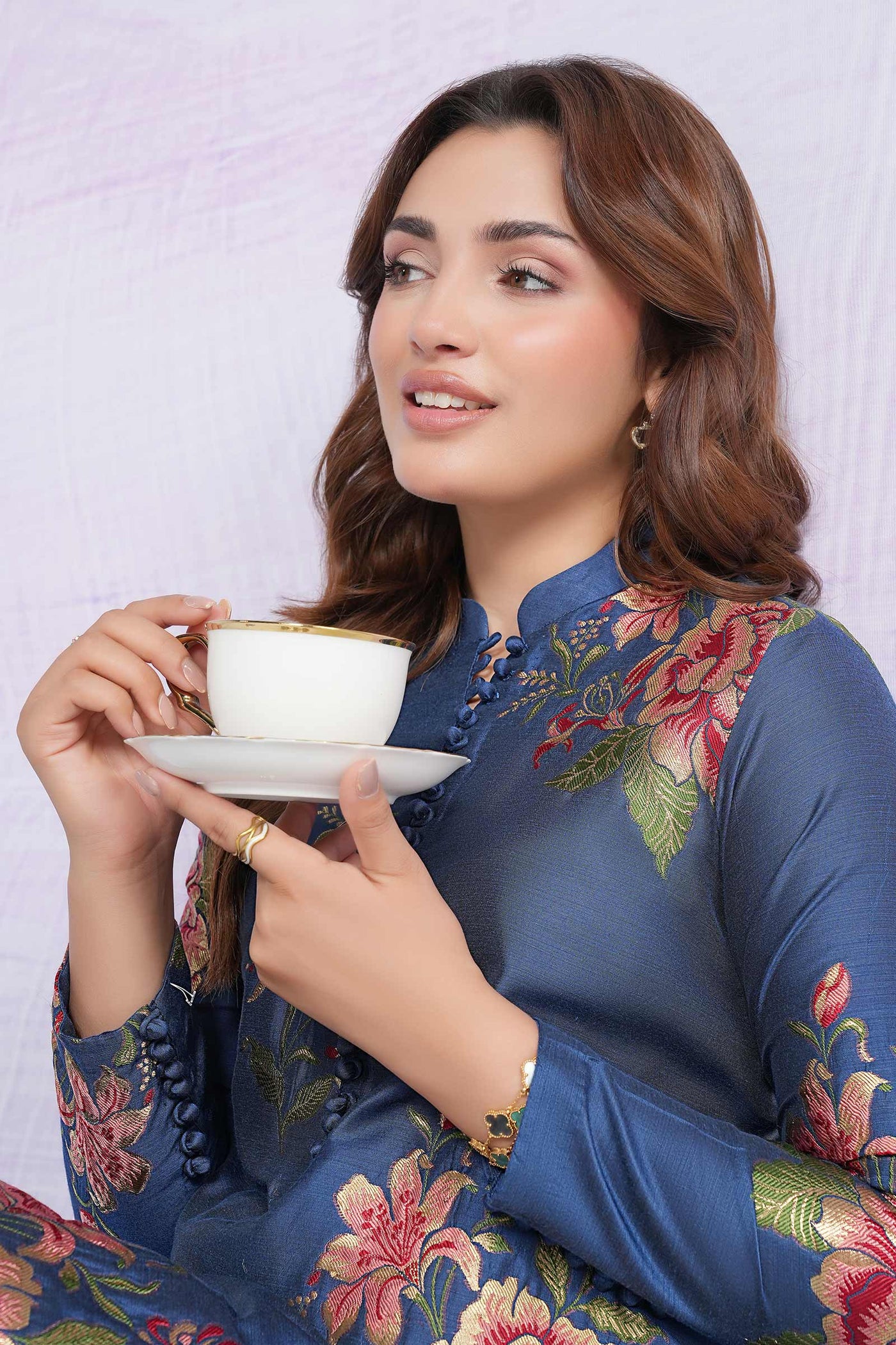 2 Pc Dyed Jacquard Suit