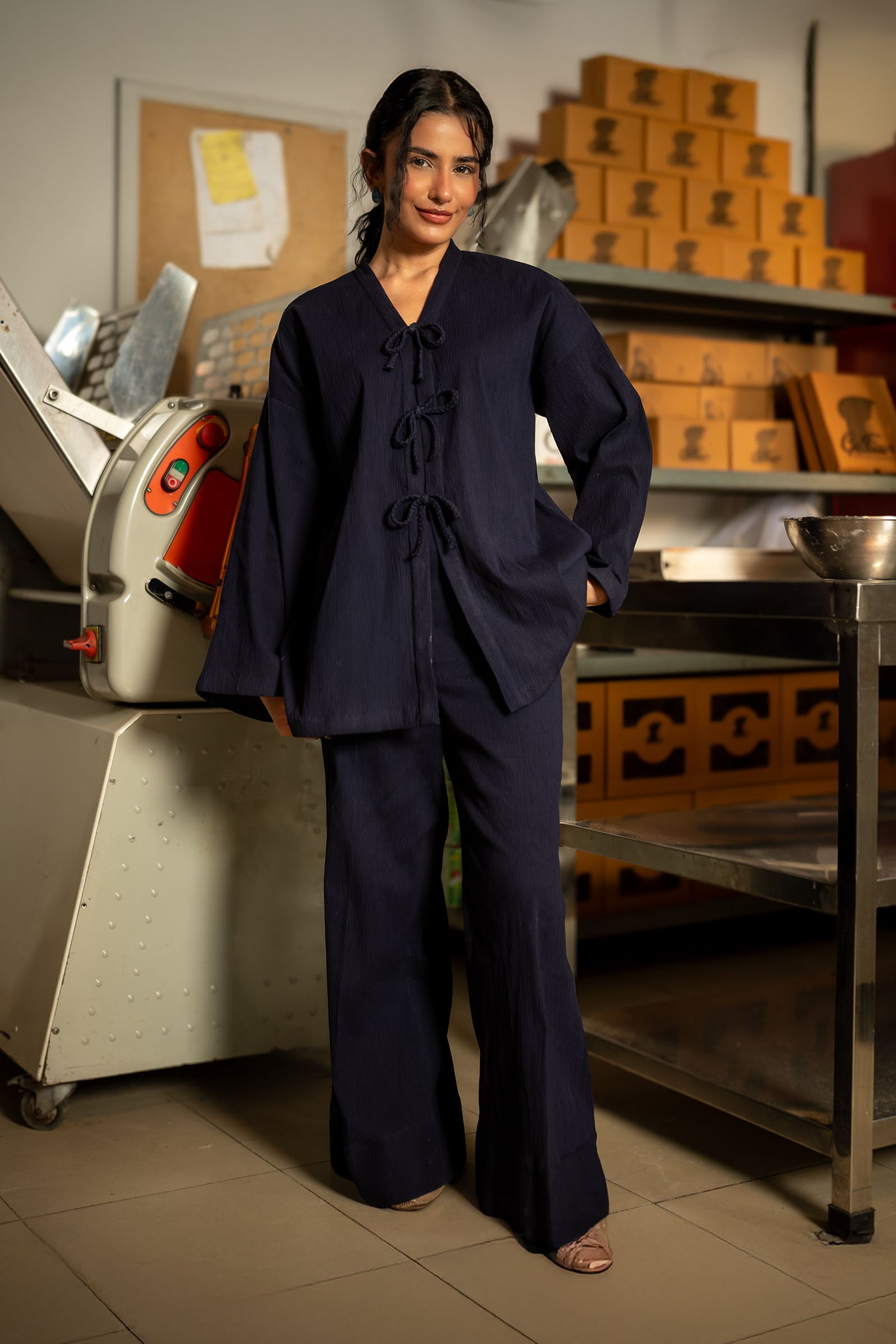 2 Pc Dyed Seer Sucker Suit