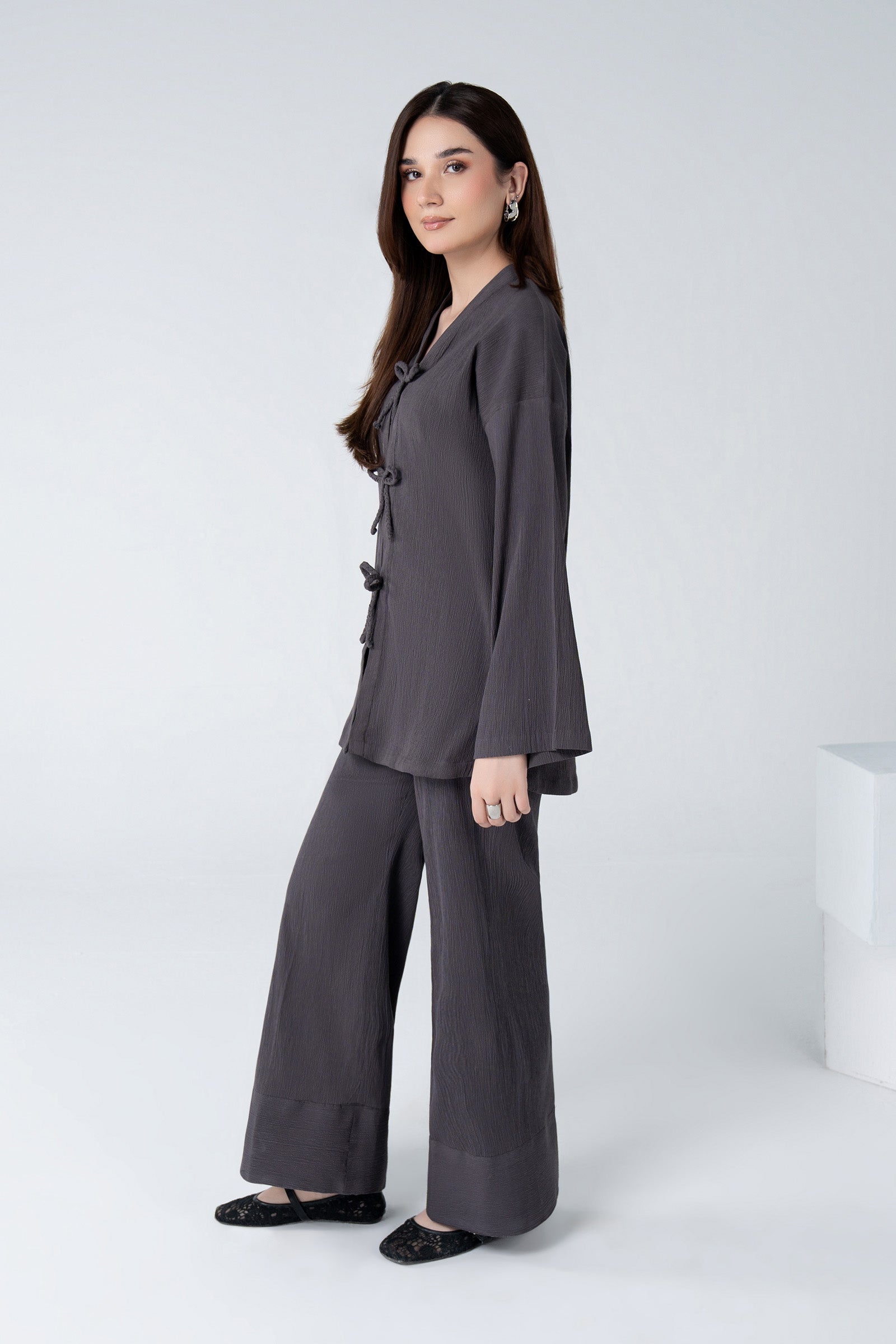 2 Pc Dyed Seer Sucker Suit