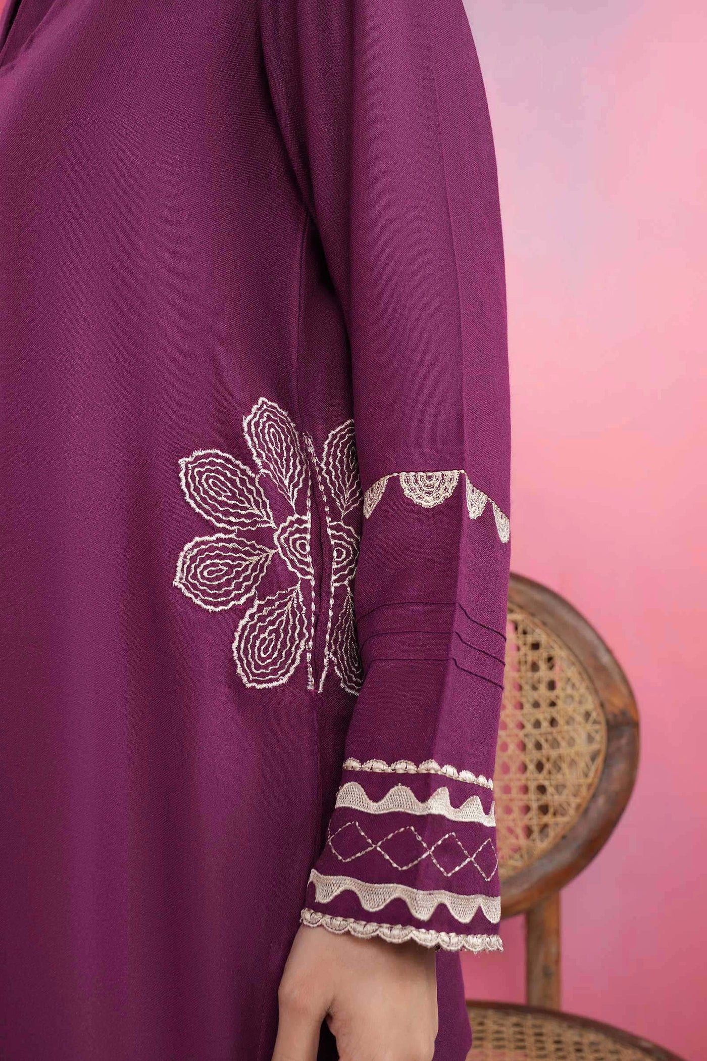 2 Pc Embroidered Alpine Wool Suit
