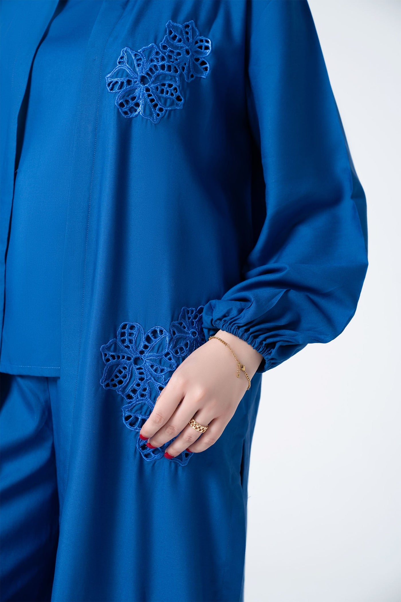 3 Pc Embroidered Linen Suit