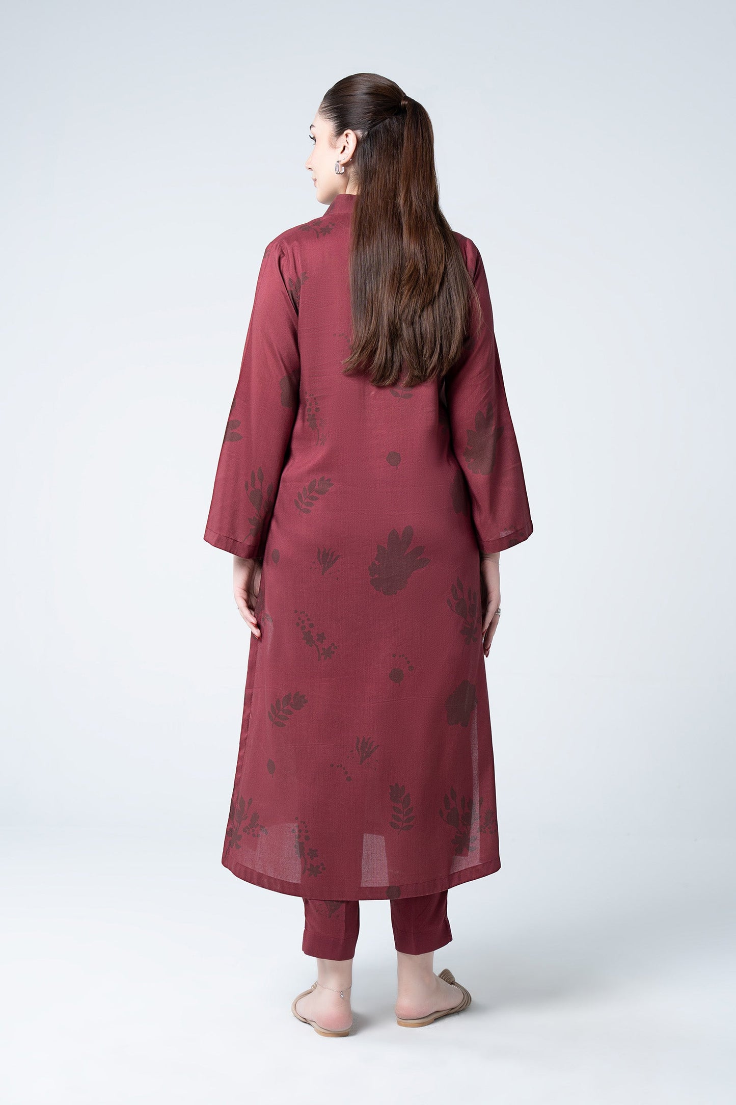 2 Pc Printed Slub Khaddar Suit