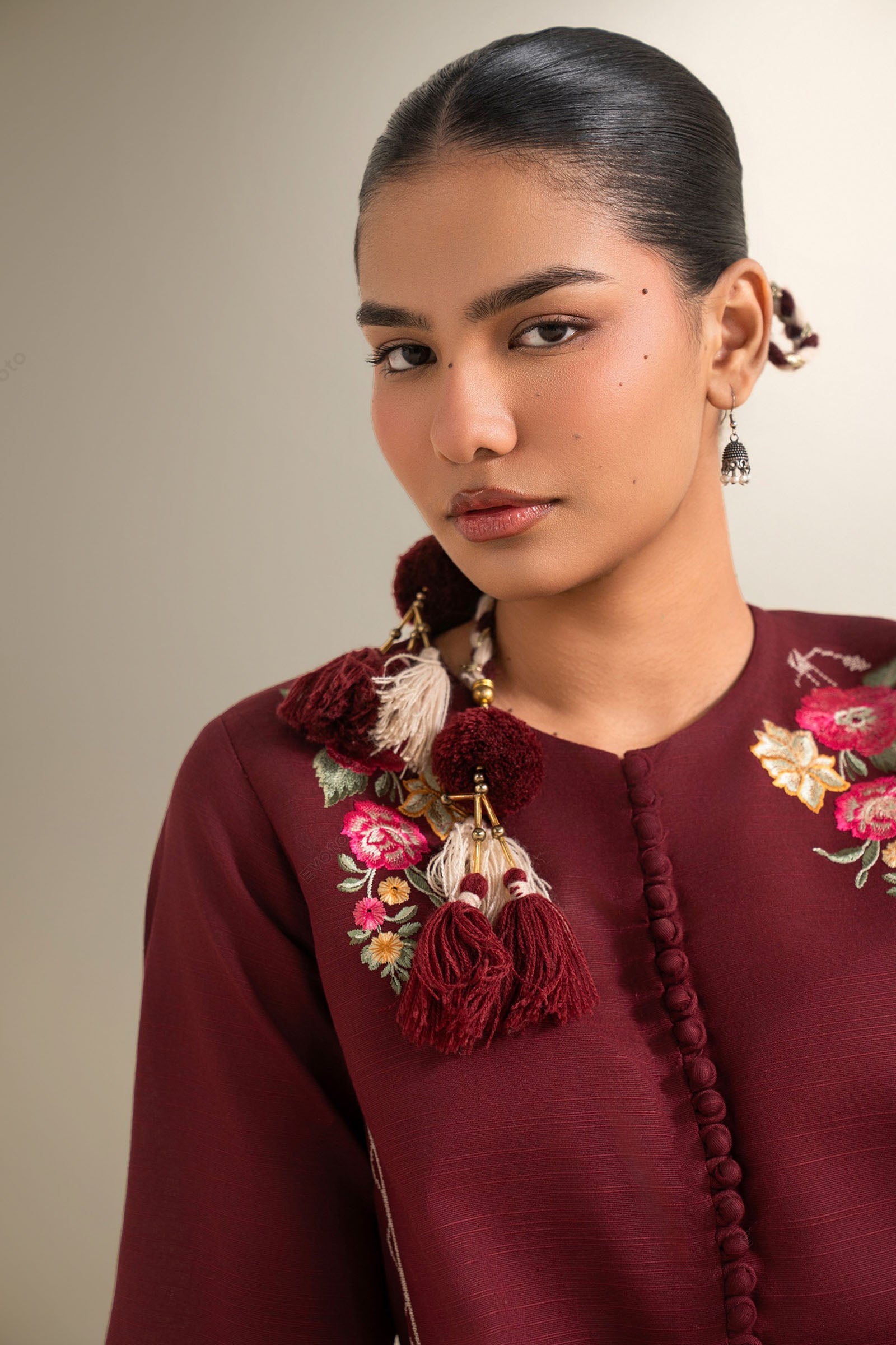 2 Pc Embroidered Khaddar Suit