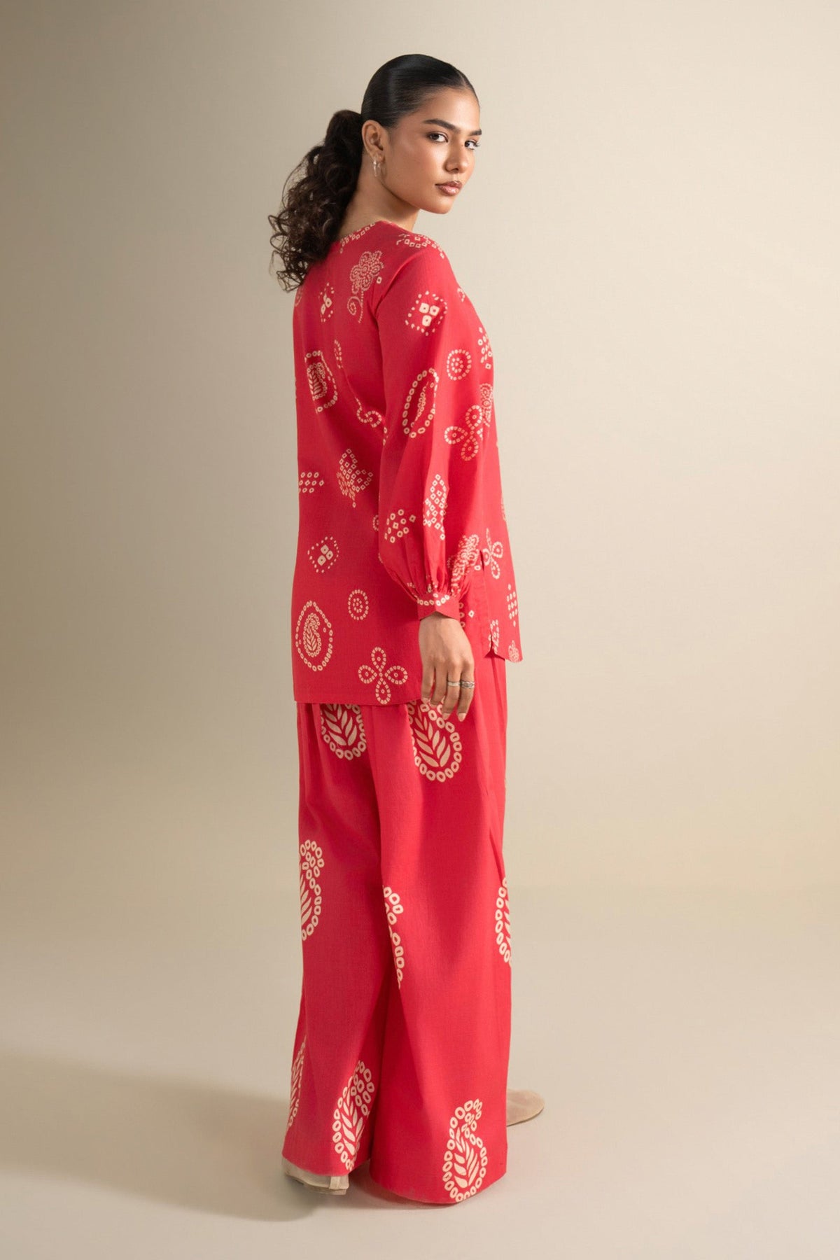 2 Pc Printed Twill Suit