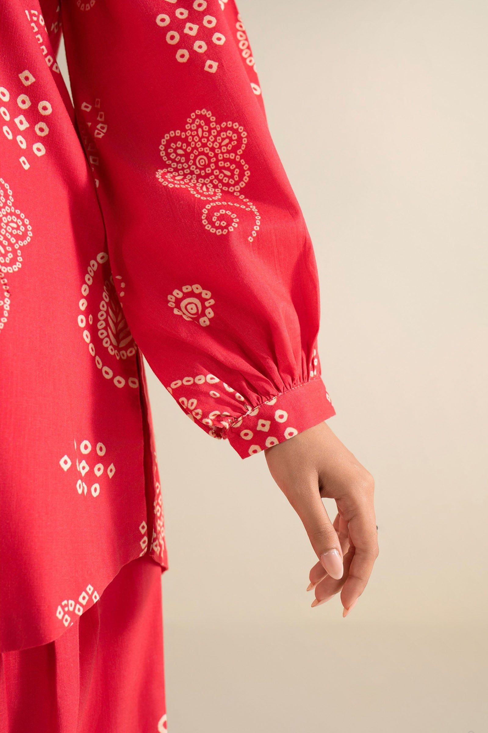 2 Pc Printed Twill Suit