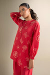 2 Pc Printed Twill Suit